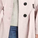 Madden Girl Junior's Belted Skirted Coat Pink Size Medium