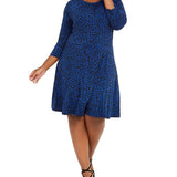Michael Kors Women's Plus Baby Cat Dress Blue Size 1X