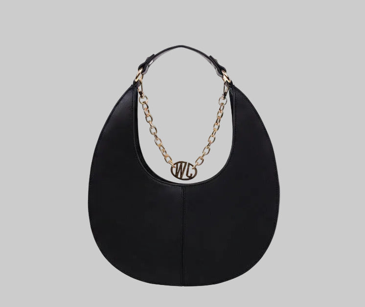 Jason Wu Smooth & Suede Pu Shoulder Bag With Chain Logo Detail