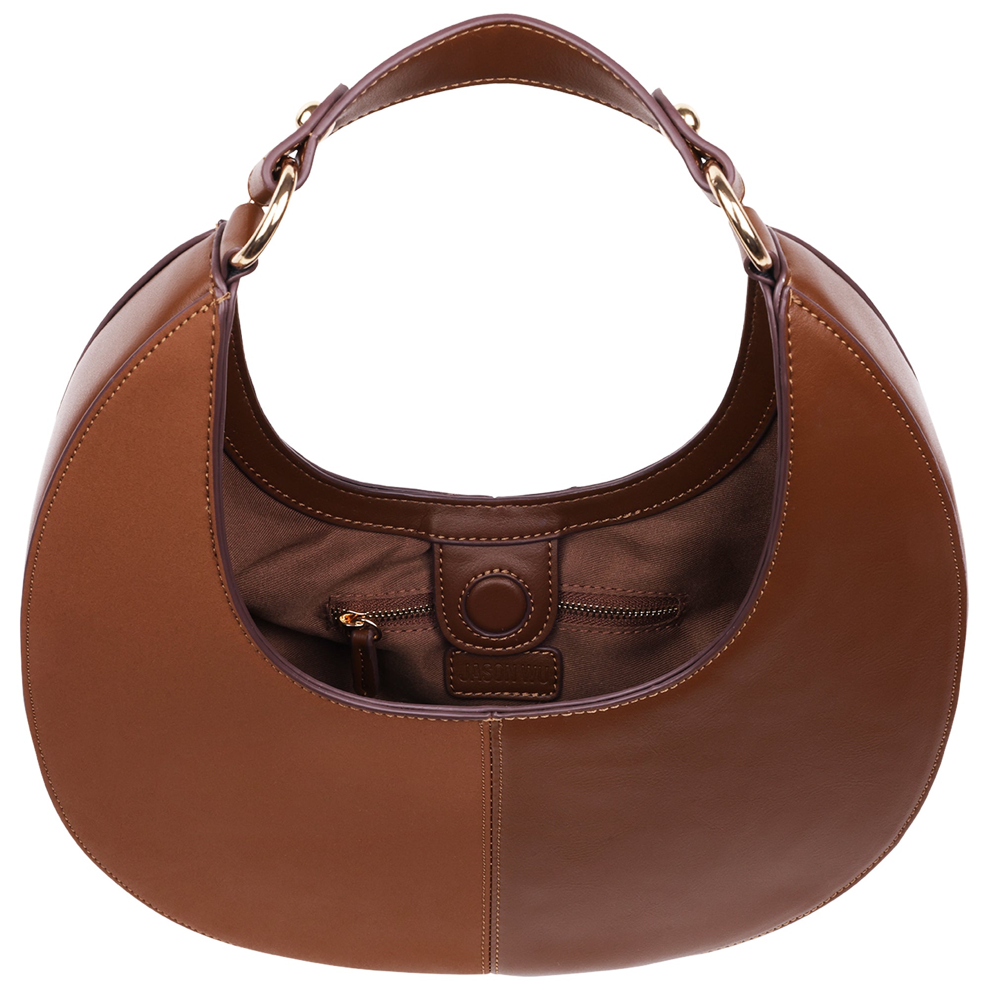 Jason Wu Smooth & Suede Shoulder Bag With Chain Logo Detail