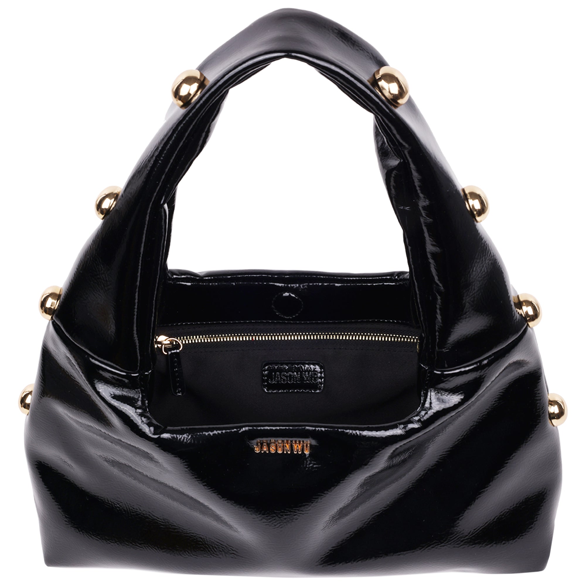 Jason Wu Studded Shoulder Bag In Crackled Finish