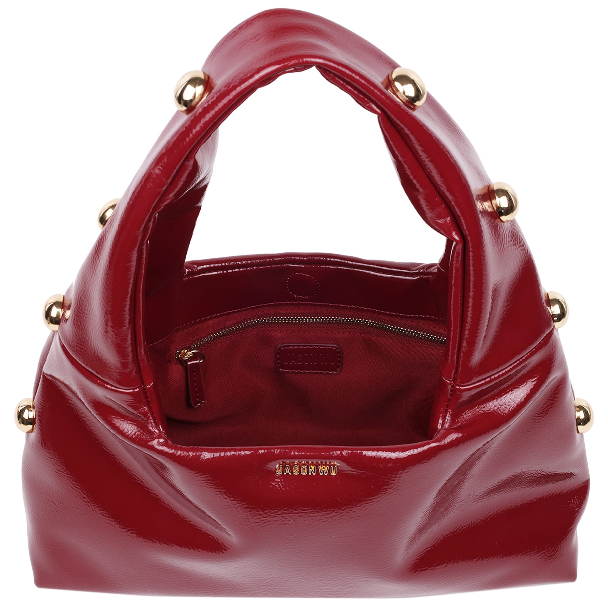 Jason Wu Studded Shoulder Bag In Crackled Finish