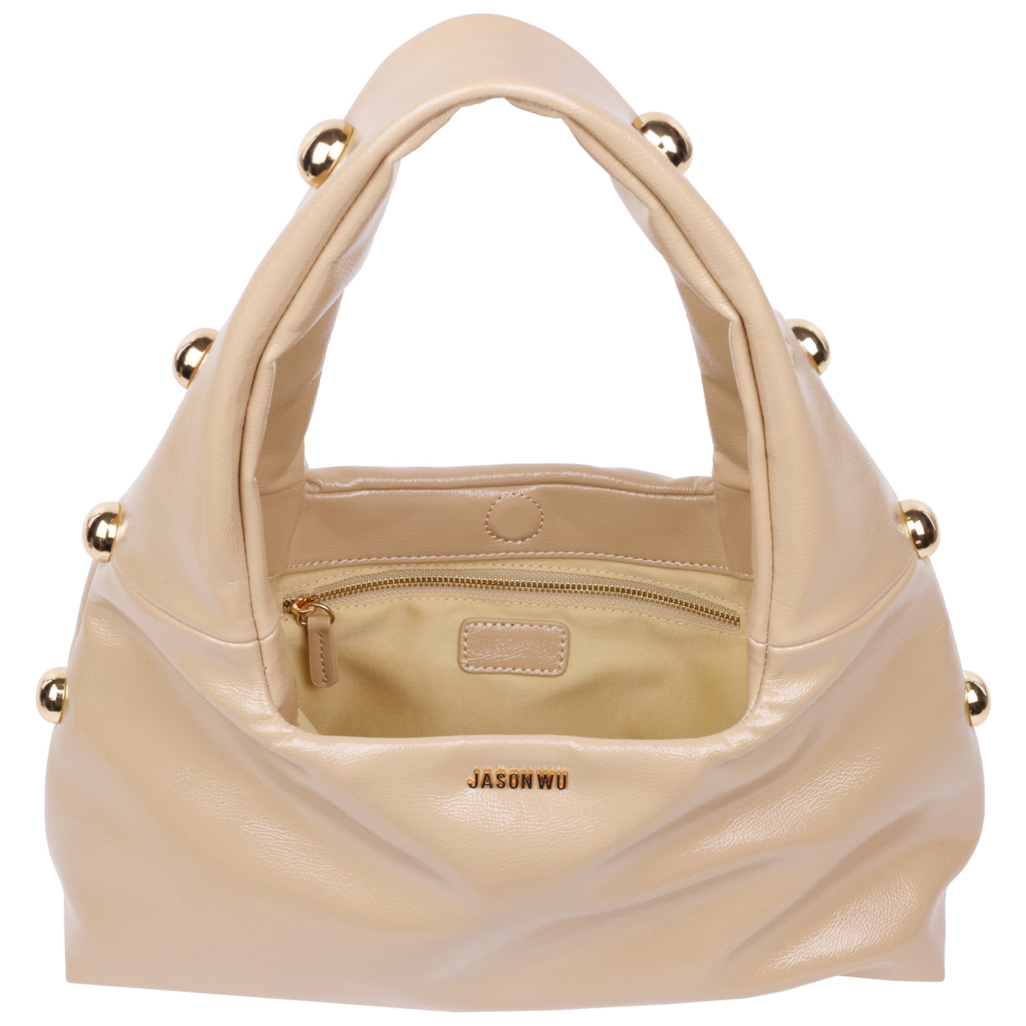 Jason Wu Studded Shoulder Bag In Crackled Finish