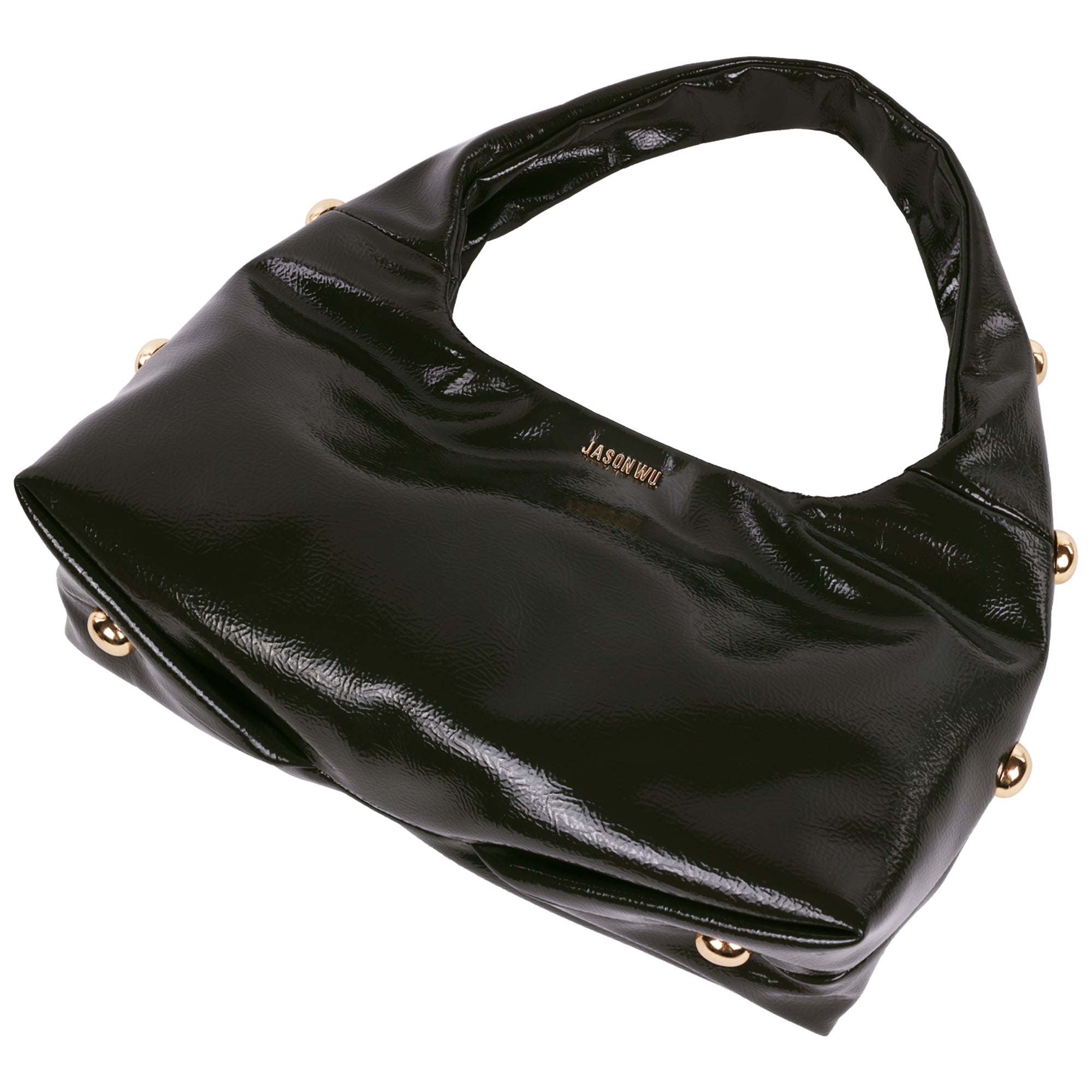 Jason Wu Studded Shoulder Bag In Crackled Finish