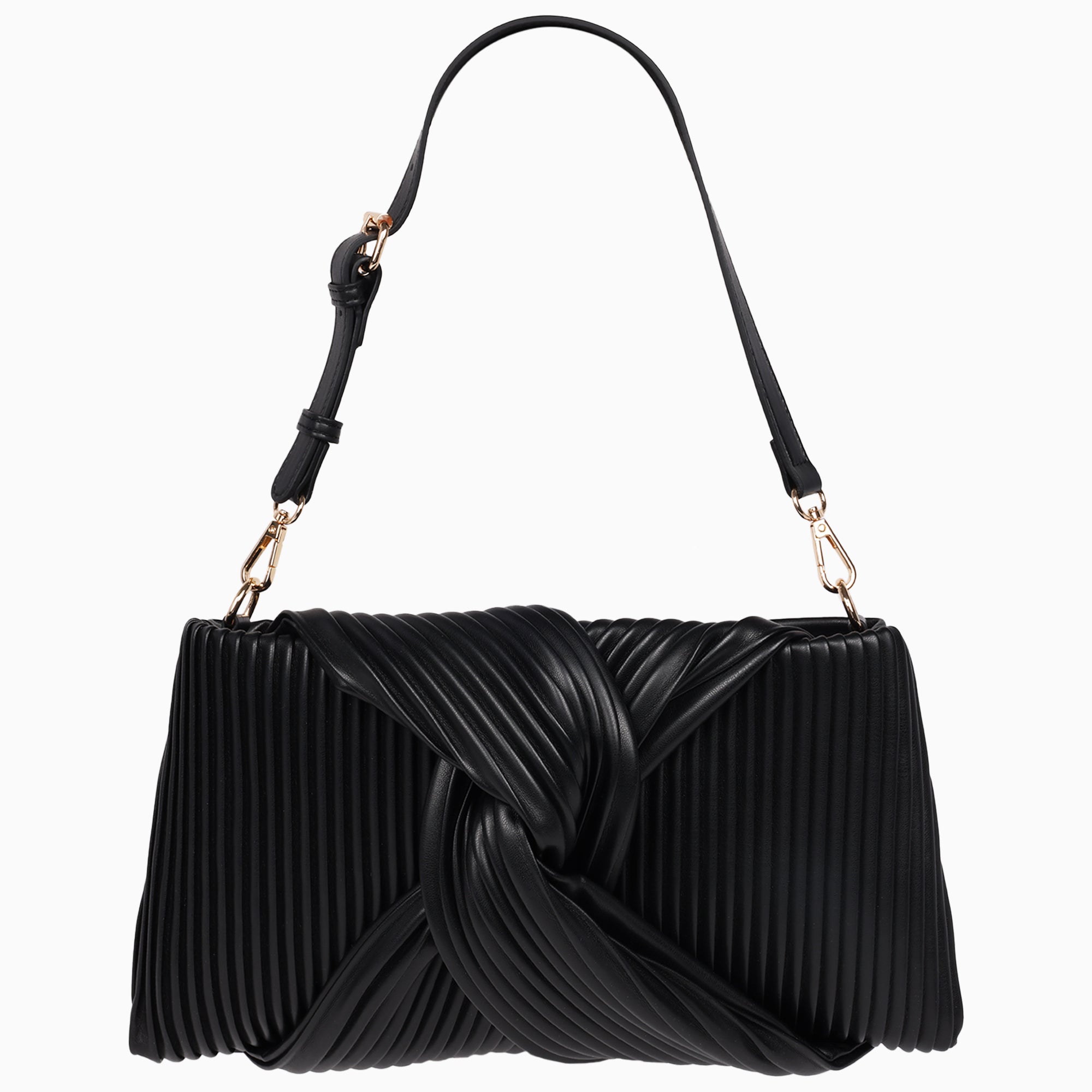 Jason Wu Pleated Knot Clutch With Shoulder Strap