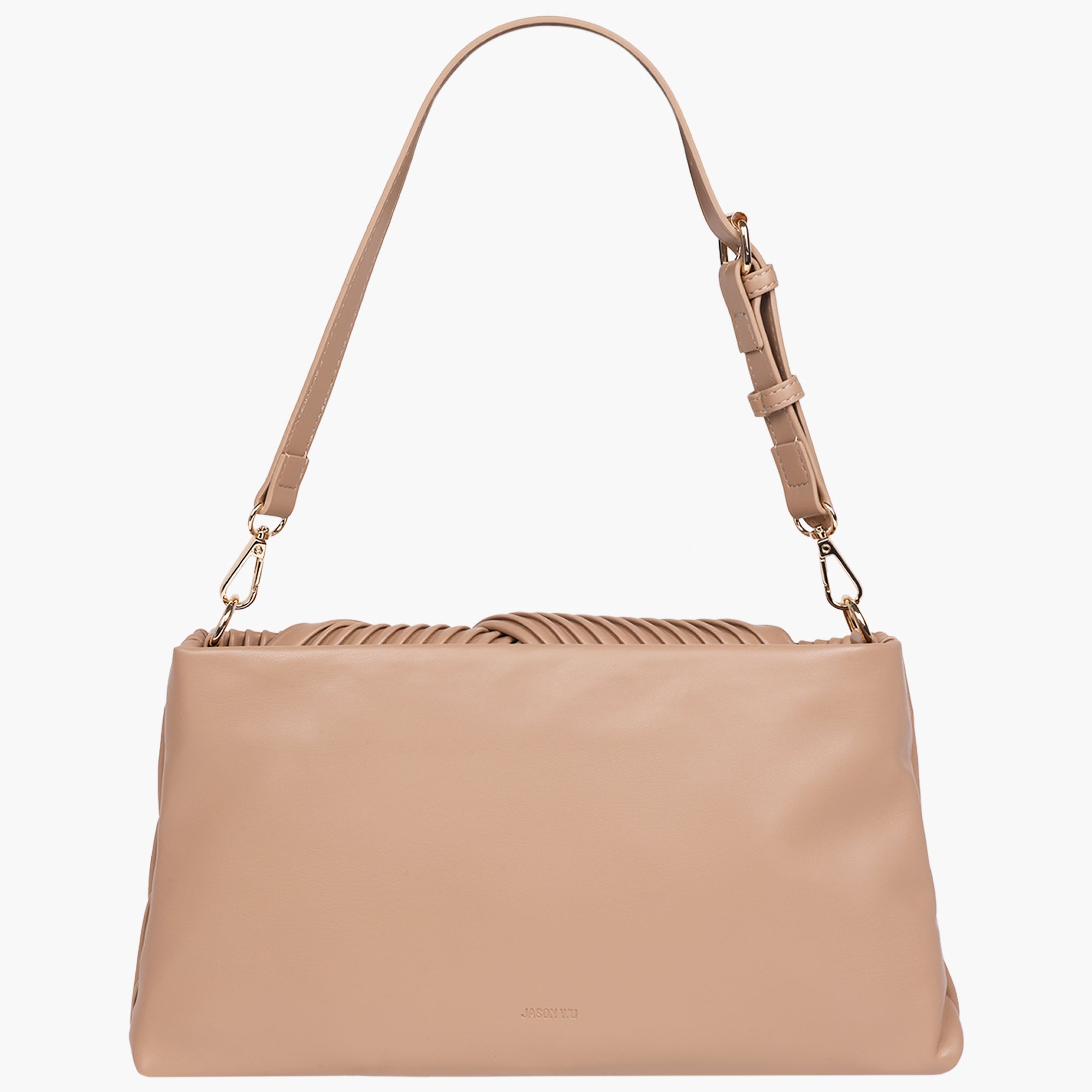 Jason Wu Pleated Knot Clutch With Shoulder Strap