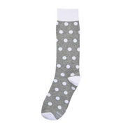Grey Socks With White Polka Dot Socks