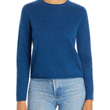 Aqua Rolled Edge Cashmere Sweater Size XS