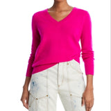 Aqua Cashmere V-Neck Cashmere Sweater