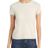 C by Bloomingdale's Short-Sleeve Cashmere Sweater White Size S