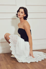Soft Spoken Beauty Knit Woven Midi Dress