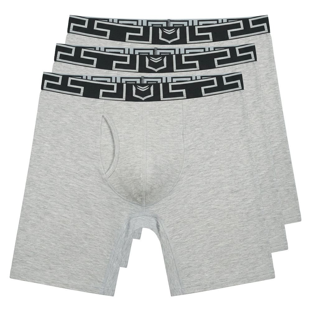 SHEATH V Bamboo Men's 8" Sports Performance Boxer Brief 3 Pack