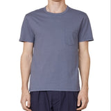 Officine Generale Textured Pocket Tee Charcoal Size M