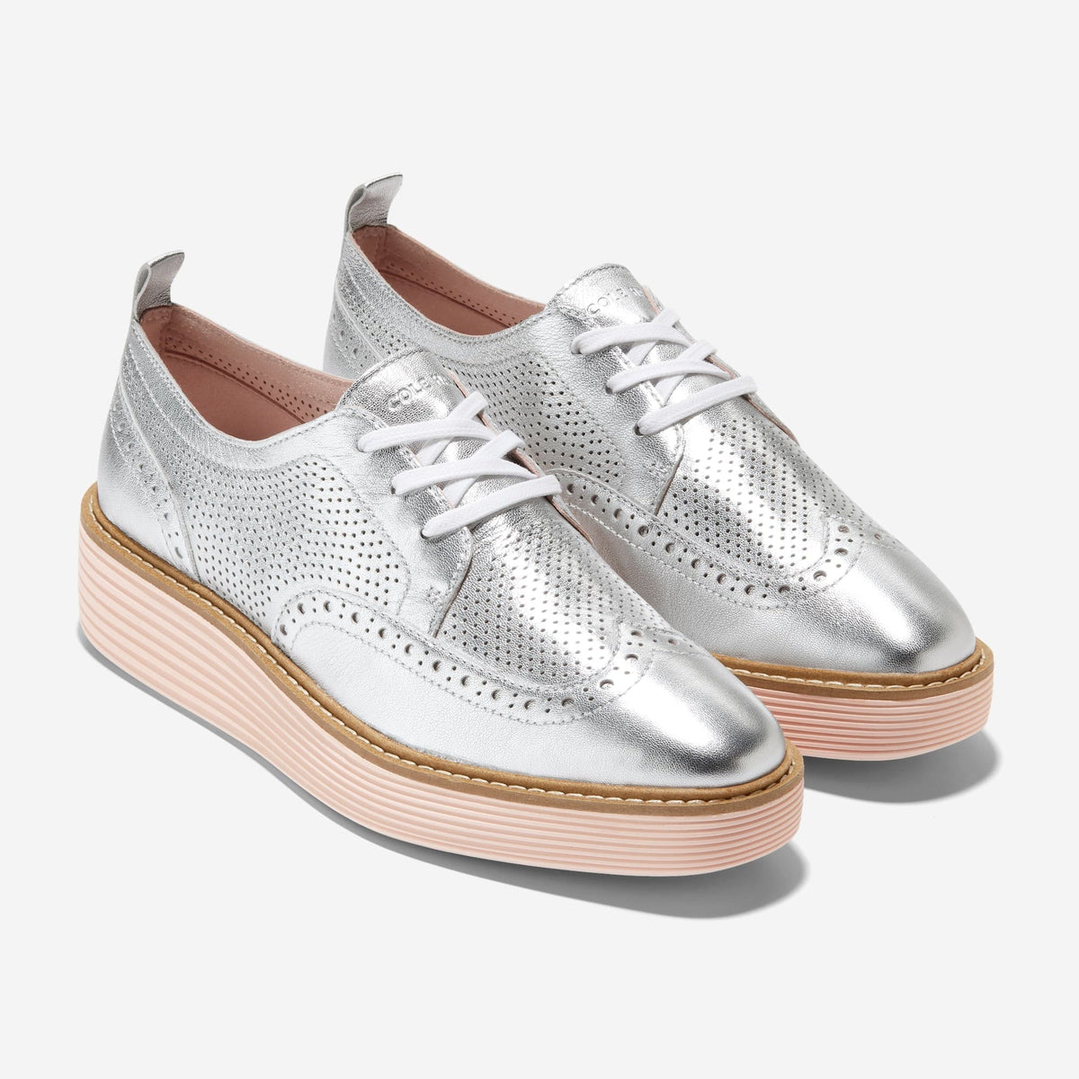 [w28346] Womens Cole Haan Øriginalgrand Platform Wingtip Oxfords