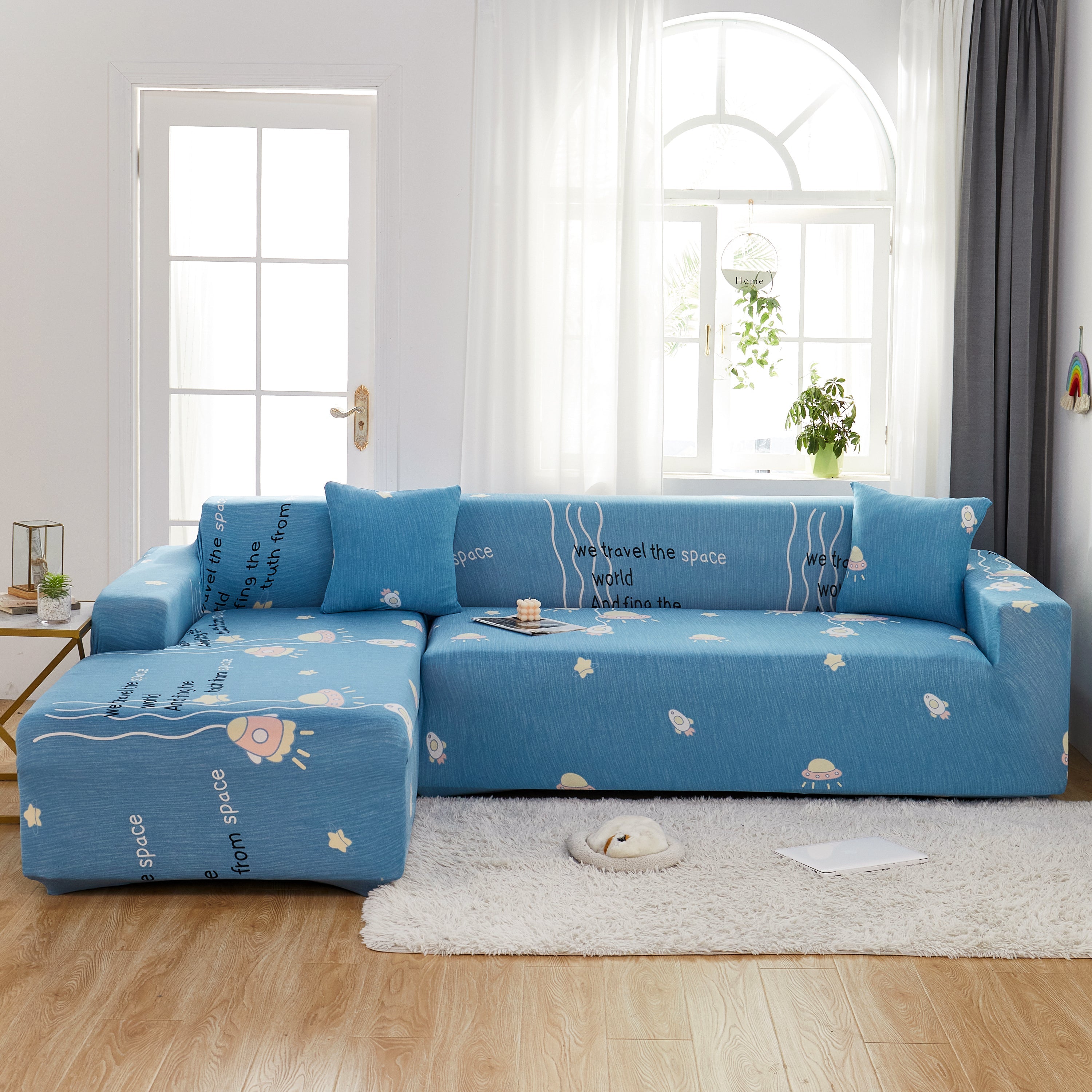 Super Stretch Couch Covers For Sectional Sofa L Shape Slipcover, Furniture Protector For Pets And Kids