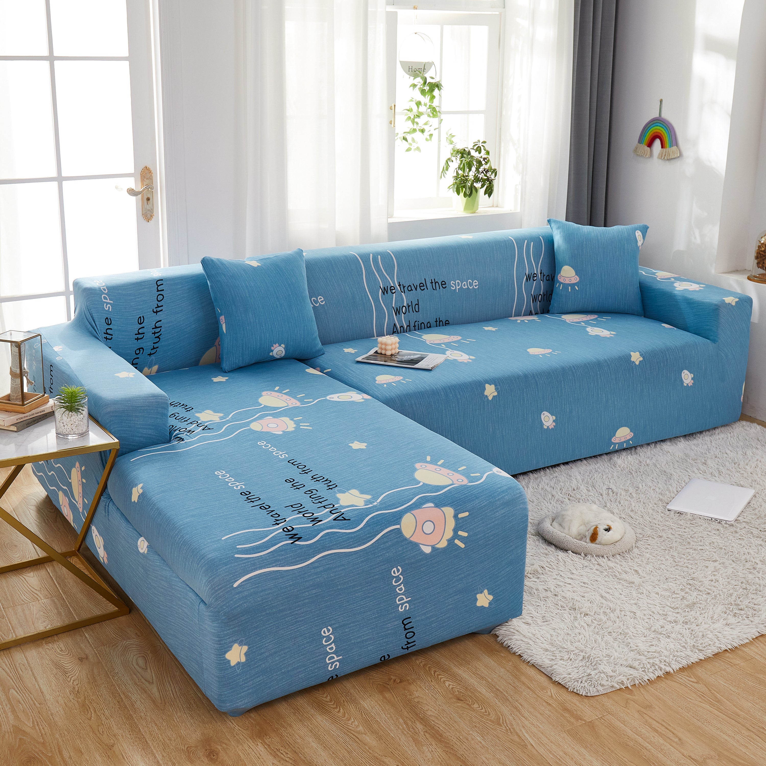 Super Stretch Couch Covers For Sectional Sofa L Shape Slipcover, Furniture Protector For Pets And Kids