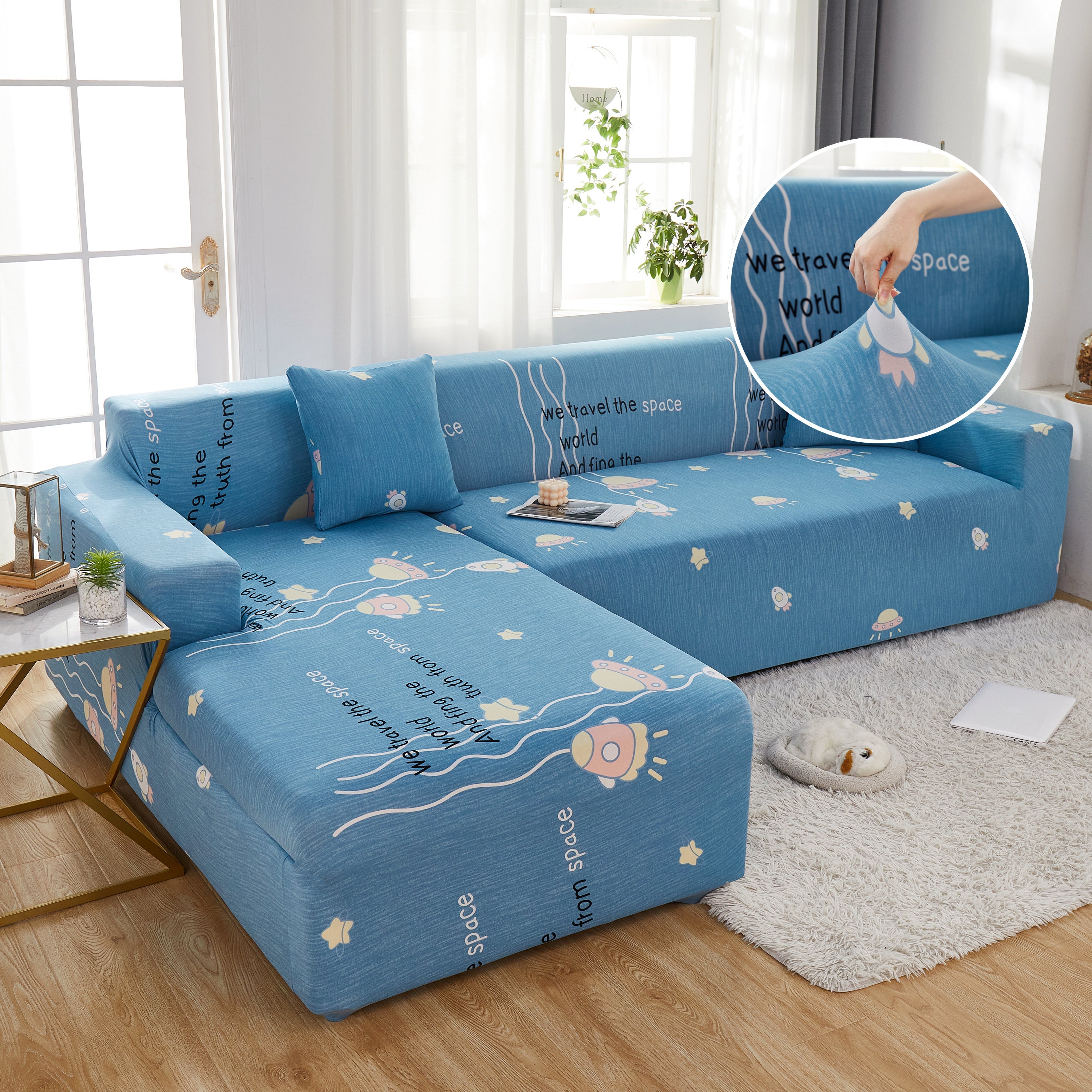 Super Stretch Couch Covers For Sectional Sofa L Shape Slipcover, Furniture Protector For Pets And Kids