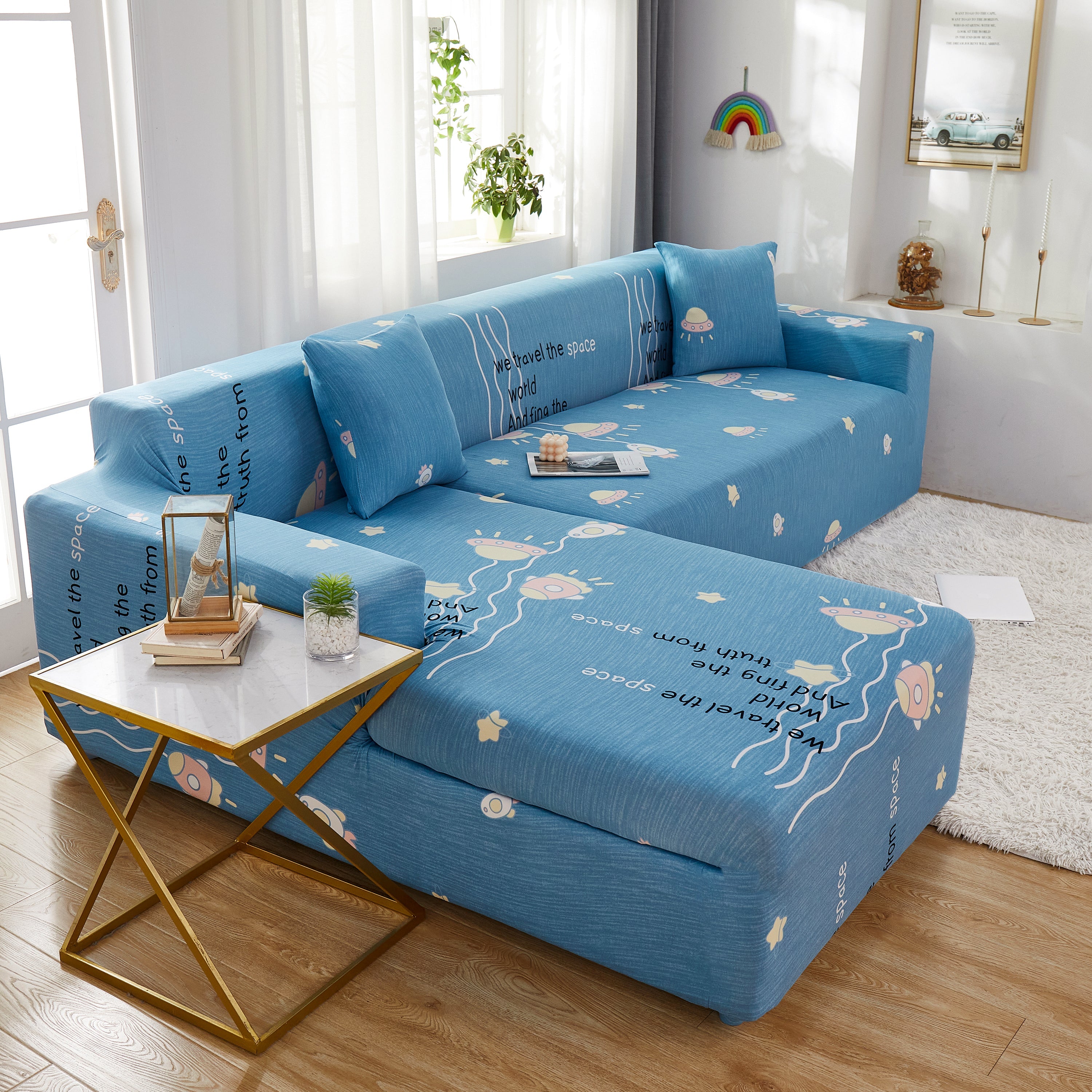 Super Stretch Couch Covers For Sectional Sofa L Shape Slipcover, Furniture Protector For Pets And Kids