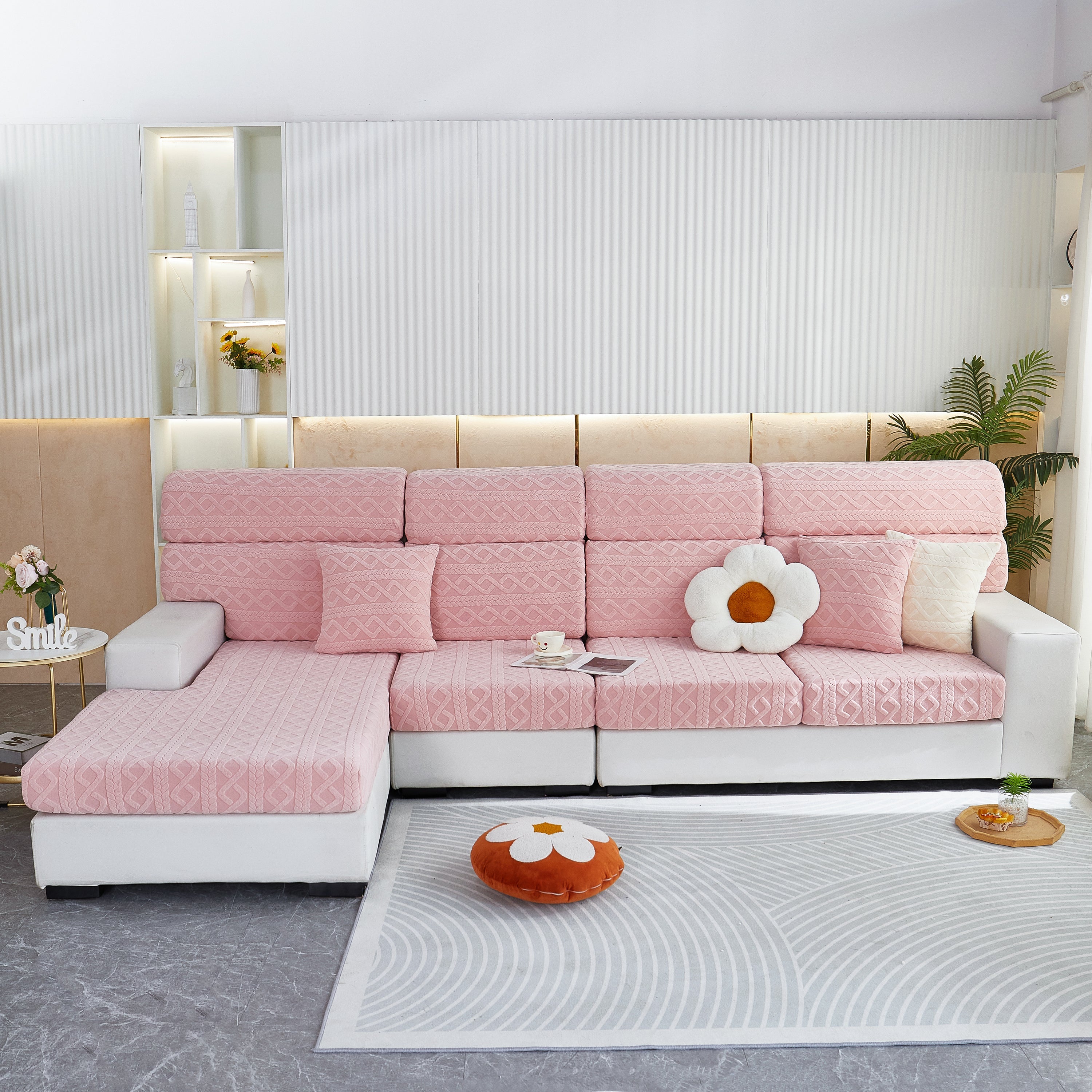 Stretch Couch Seat Cushion Covers, Sofa Slipcover Sofa Cover Soft Flexibility With Elastic Bottom
