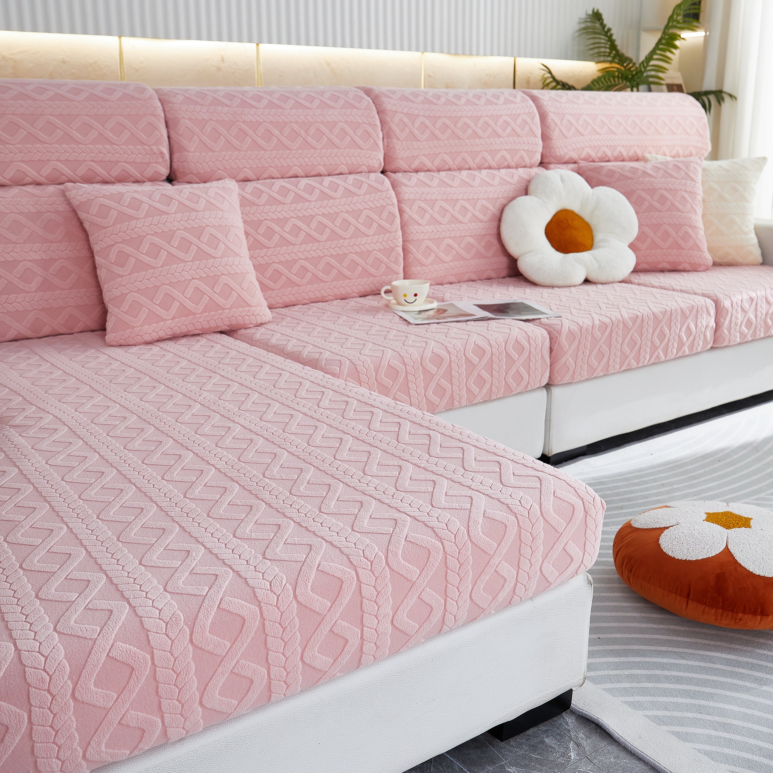 Stretch Couch Seat Cushion Covers, Sofa Slipcover Sofa Cover Soft Flexibility With Elastic Bottom