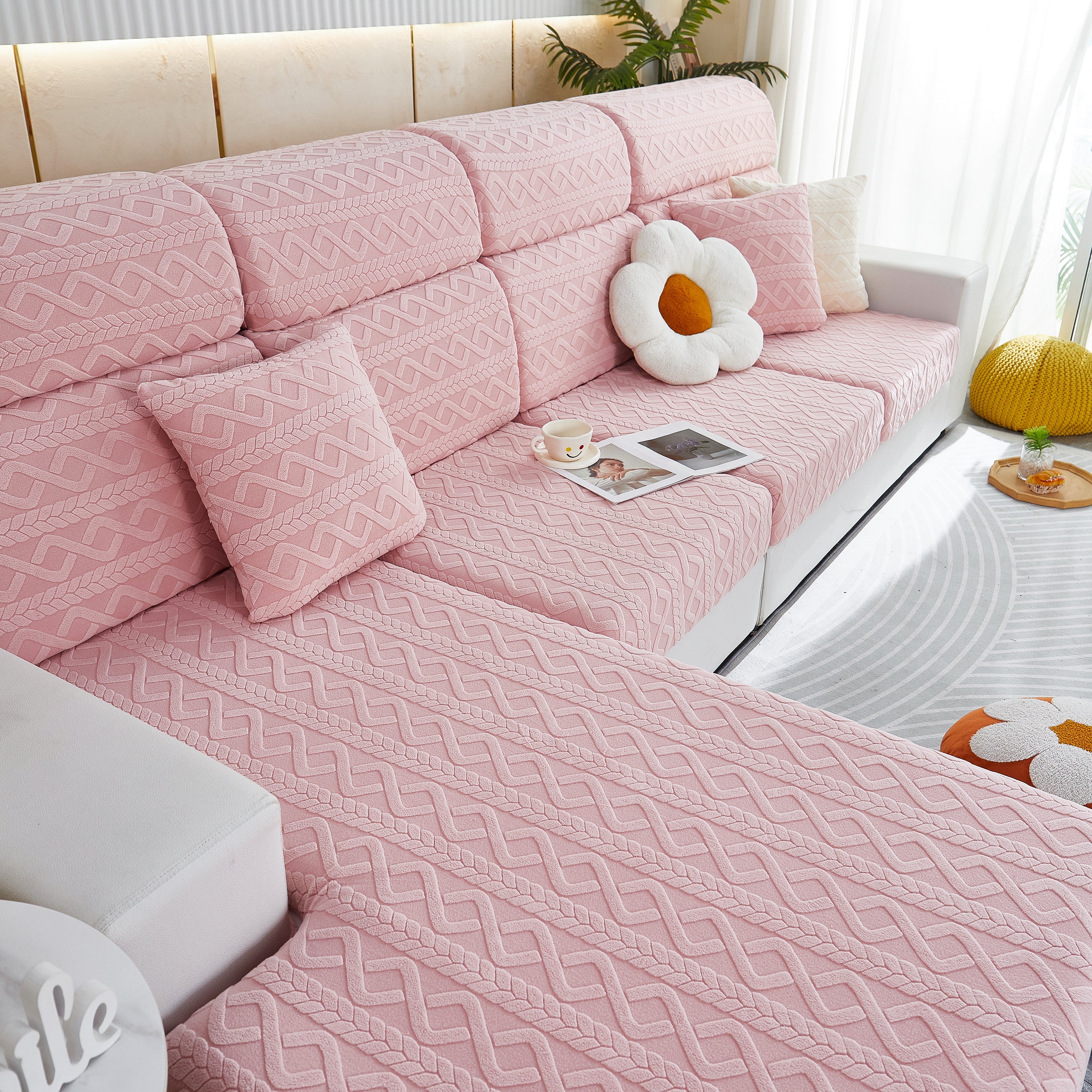 Stretch Couch Seat Cushion Covers, Sofa Slipcover Sofa Cover Soft Flexibility With Elastic Bottom