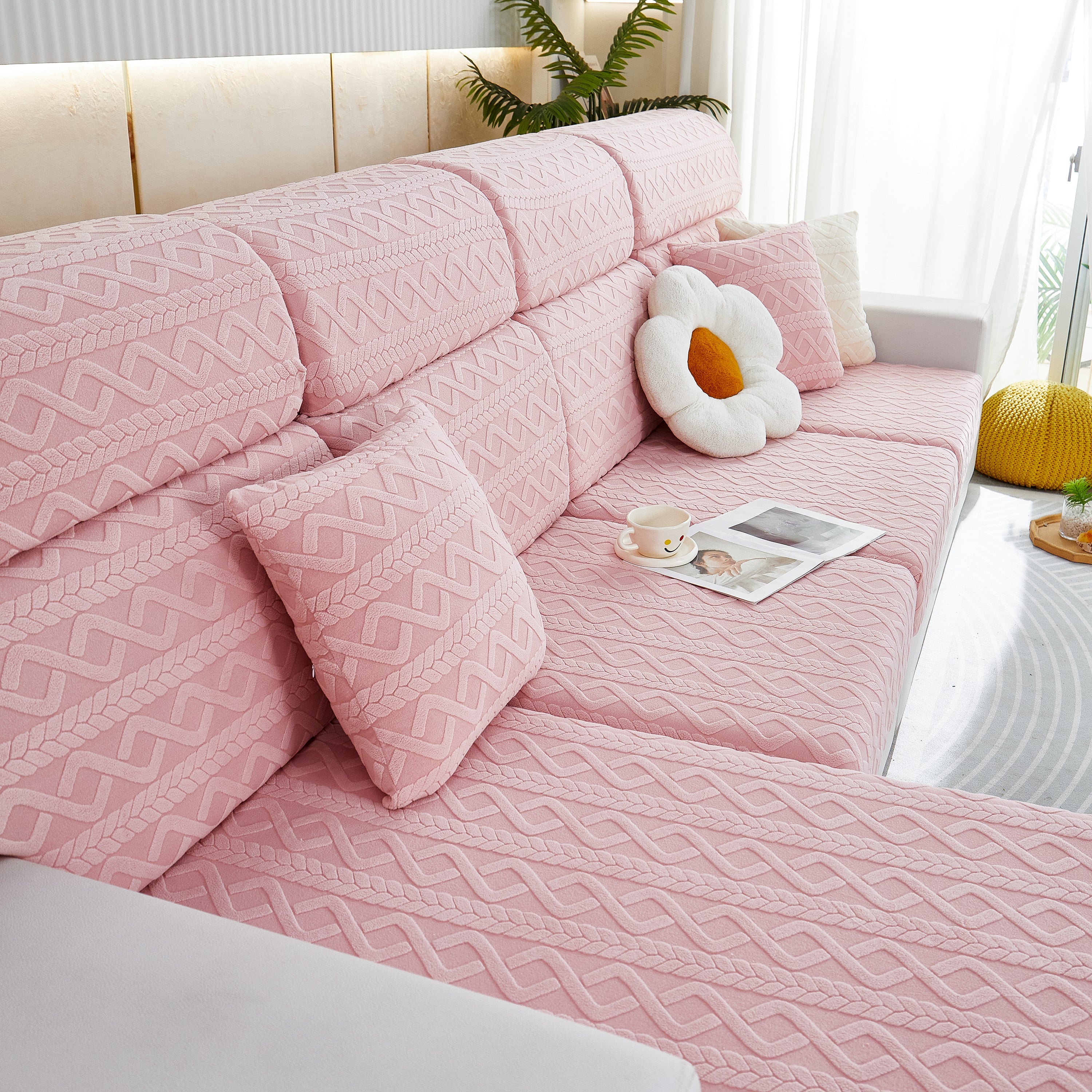 Stretch Couch Seat Cushion Covers, Sofa Slipcover Sofa Cover Soft Flexibility With Elastic Bottom