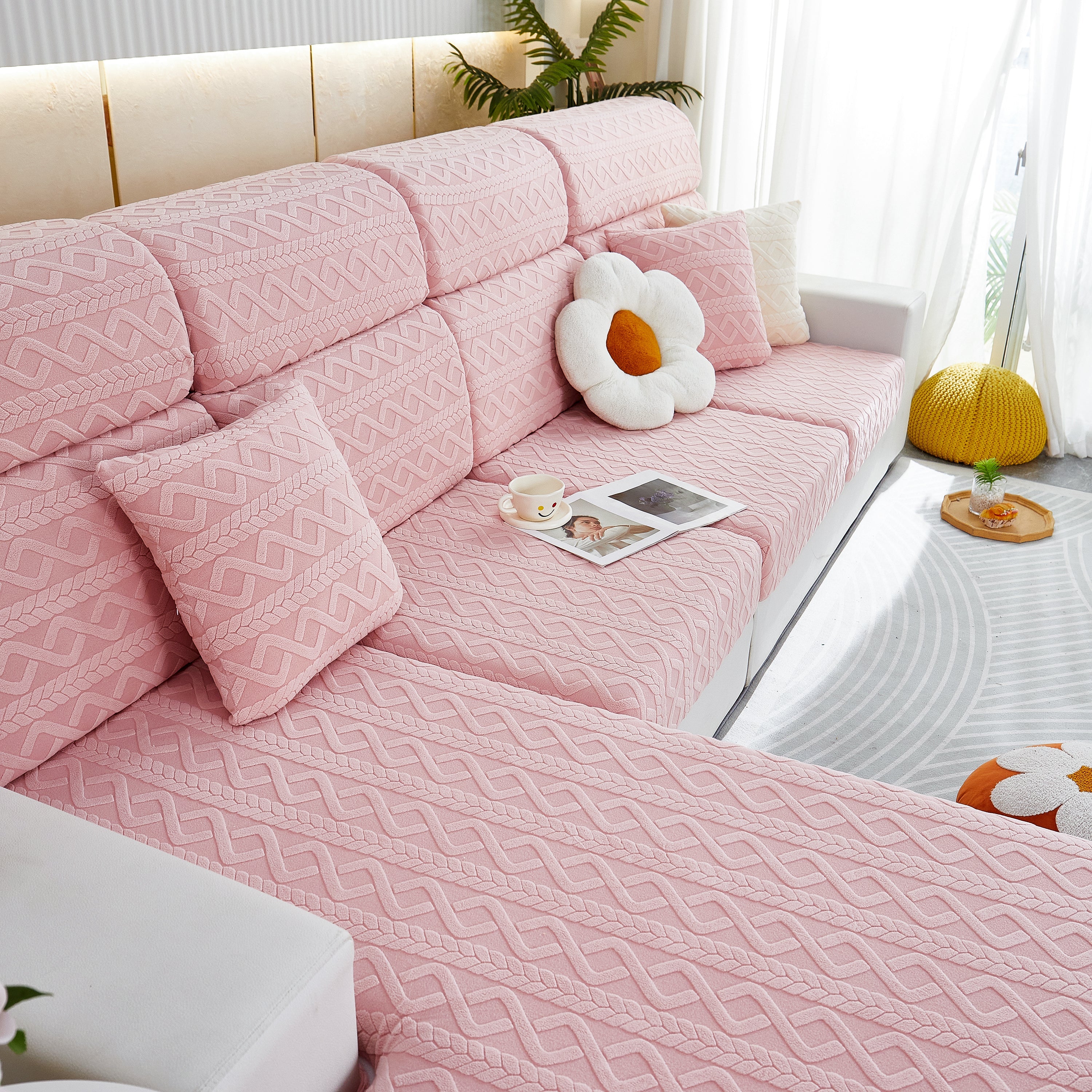 Stretch Couch Seat Cushion Covers, Sofa Slipcover Sofa Cover Soft Flexibility With Elastic Bottom