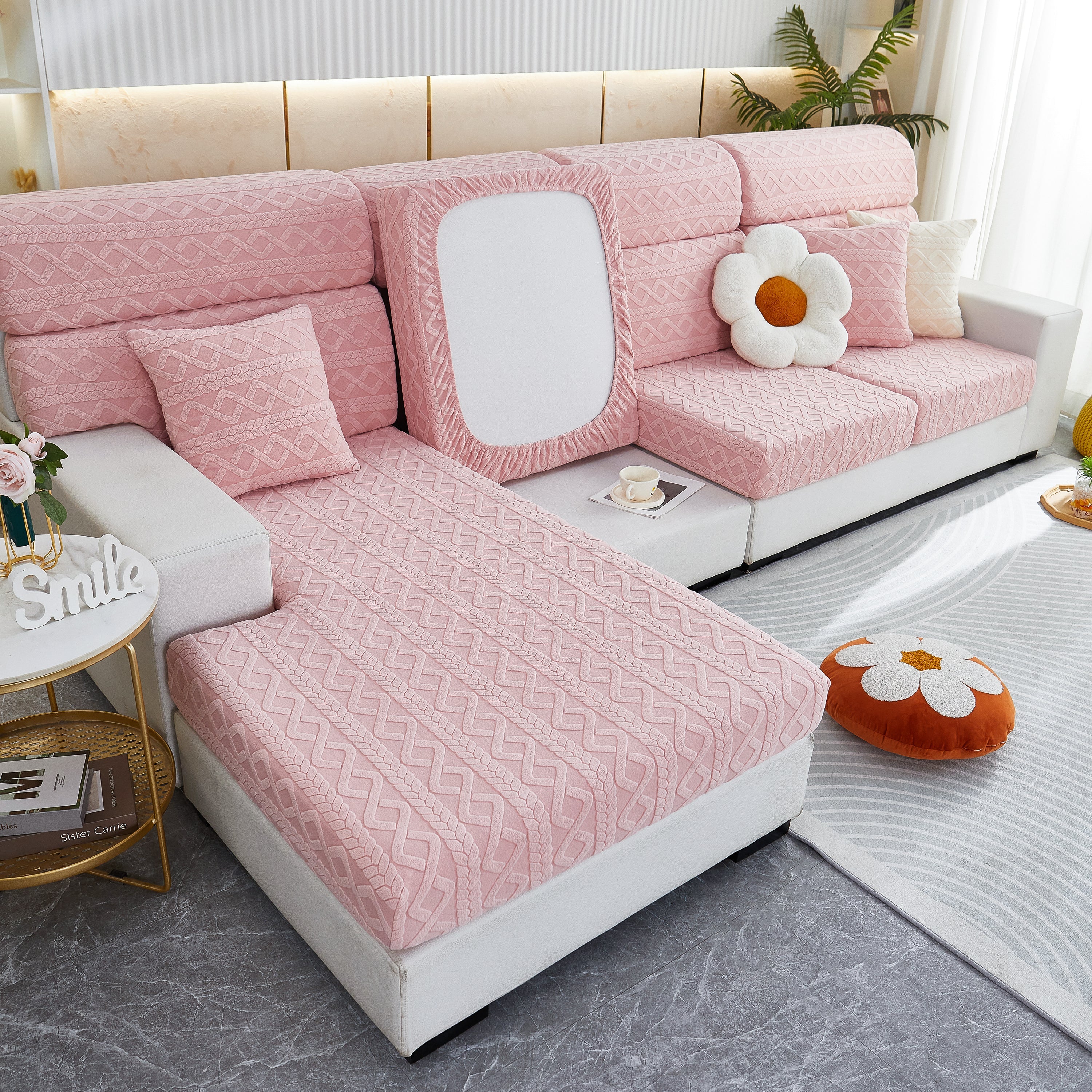 Stretch Couch Seat Cushion Covers, Sofa Slipcover Sofa Cover Soft Flexibility With Elastic Bottom