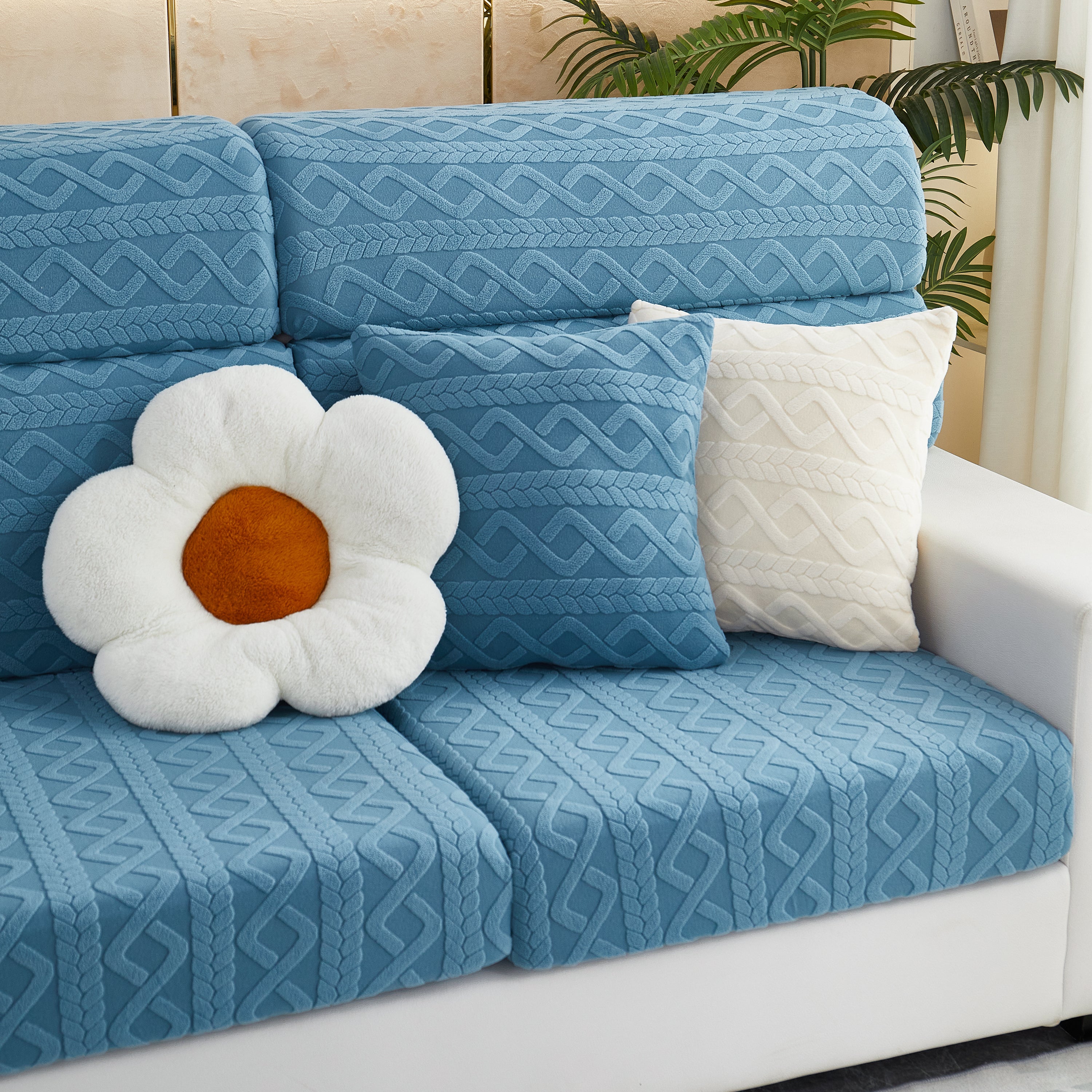 Stretch Couch Seat Cushion Covers, Sofa Slipcover Sofa Cover Soft Flexibility With Elastic Bottom