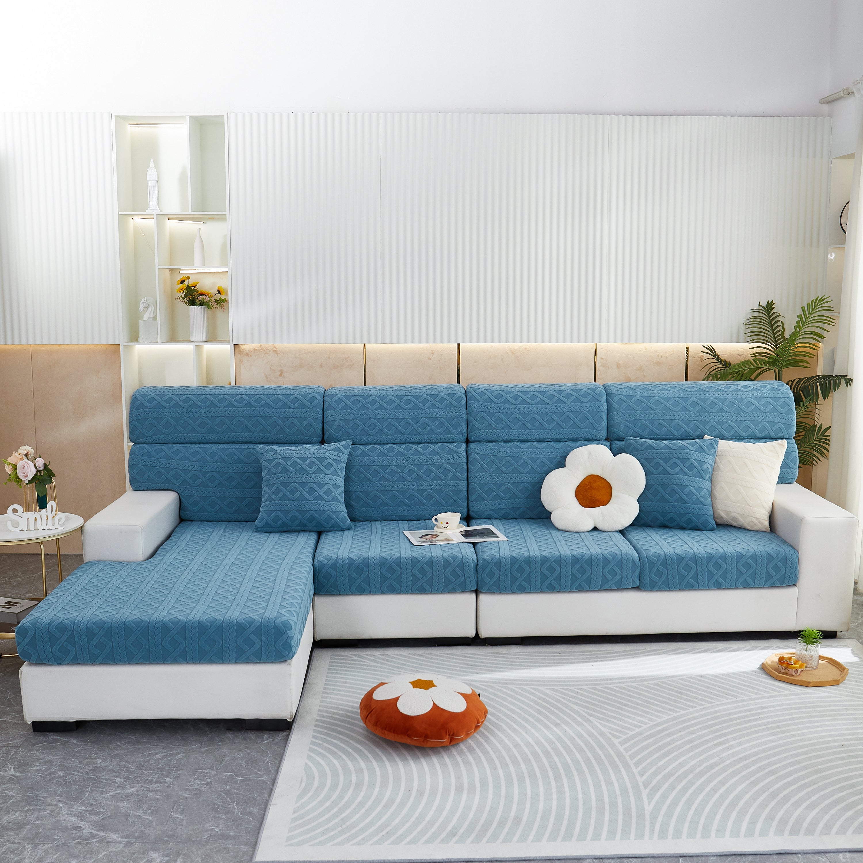 Stretch Couch Seat Cushion Covers, Sofa Slipcover Sofa Cover Soft Flexibility With Elastic Bottom