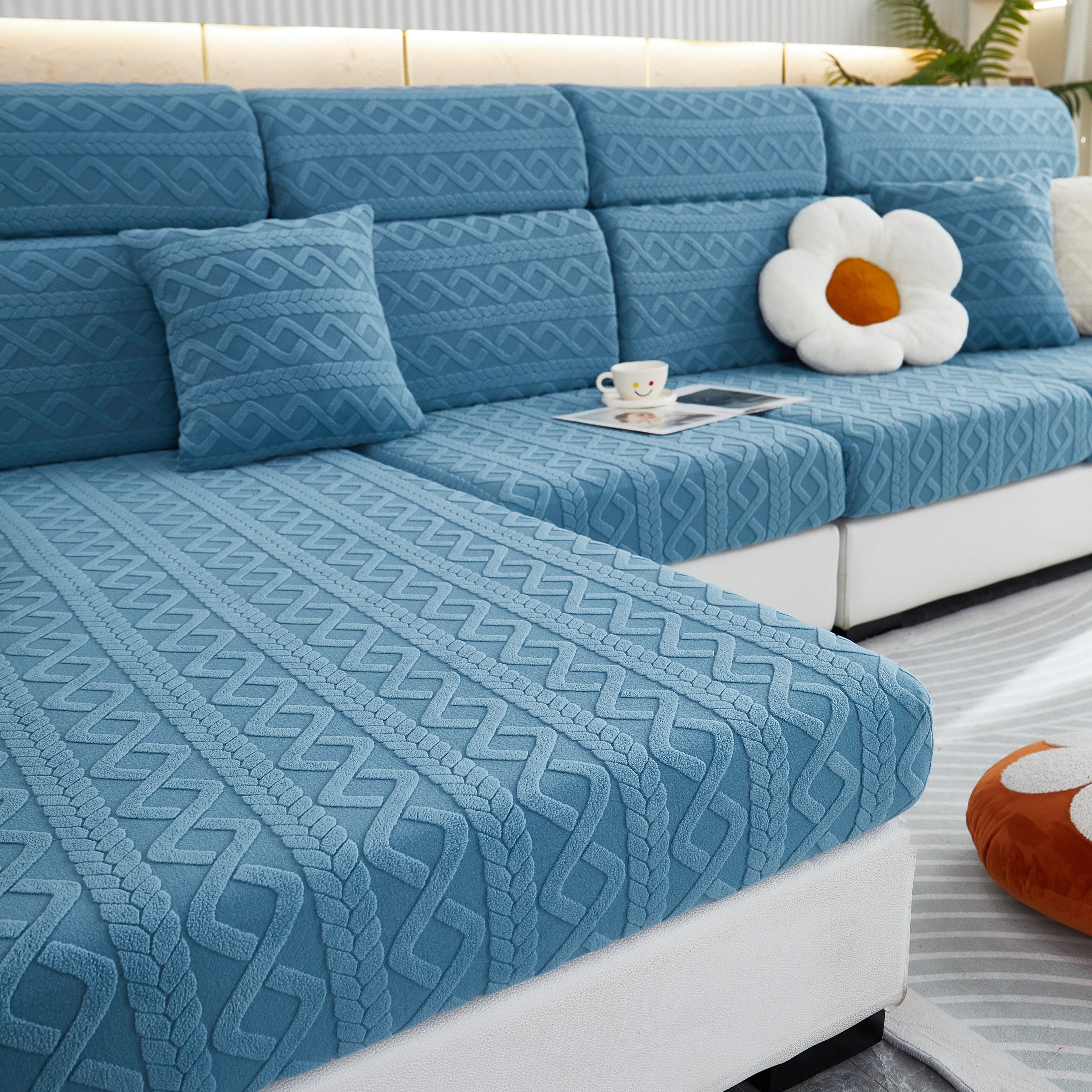 Stretch Couch Seat Cushion Covers, Sofa Slipcover Sofa Cover Soft Flexibility With Elastic Bottom