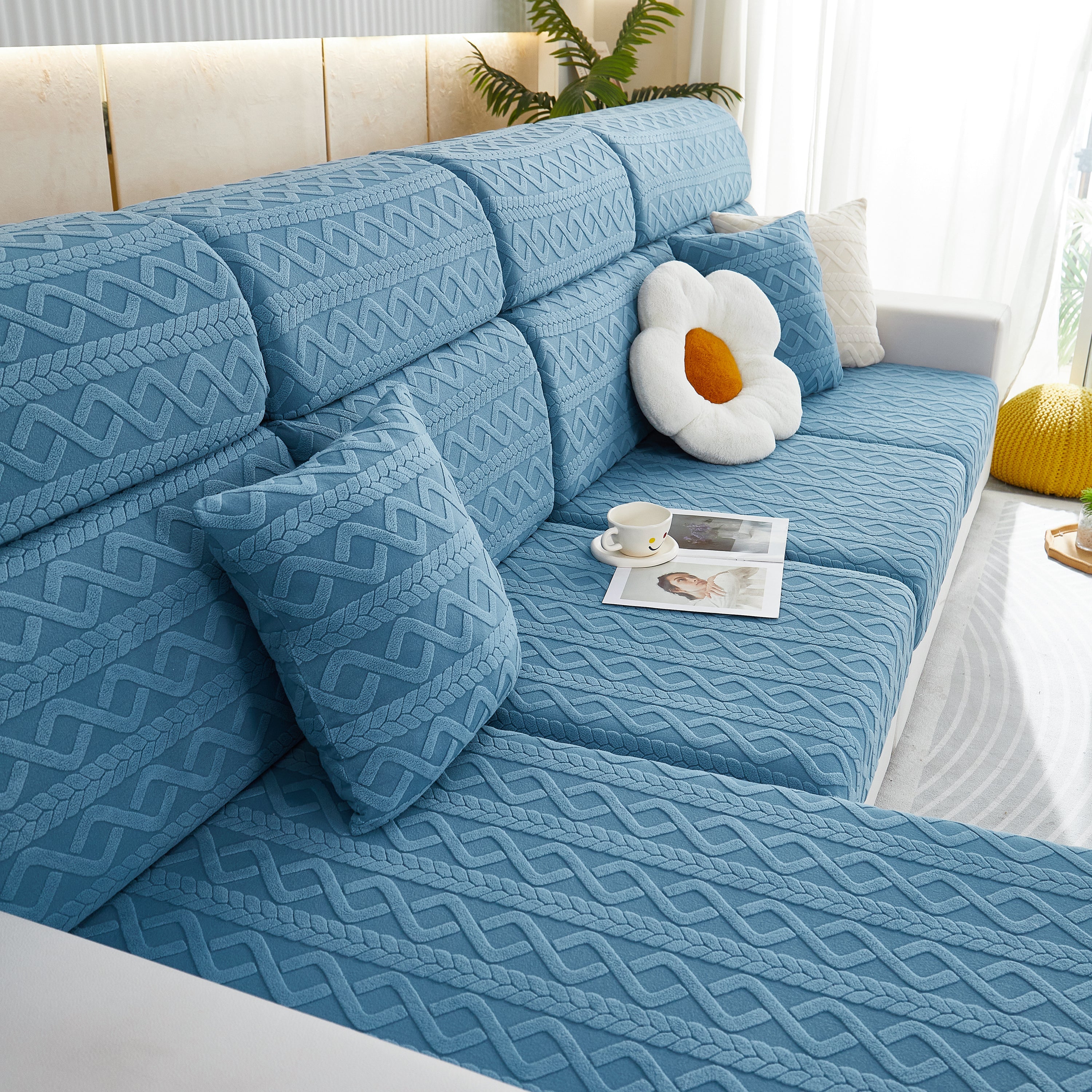 Stretch Couch Seat Cushion Covers, Sofa Slipcover Sofa Cover Soft Flexibility With Elastic Bottom