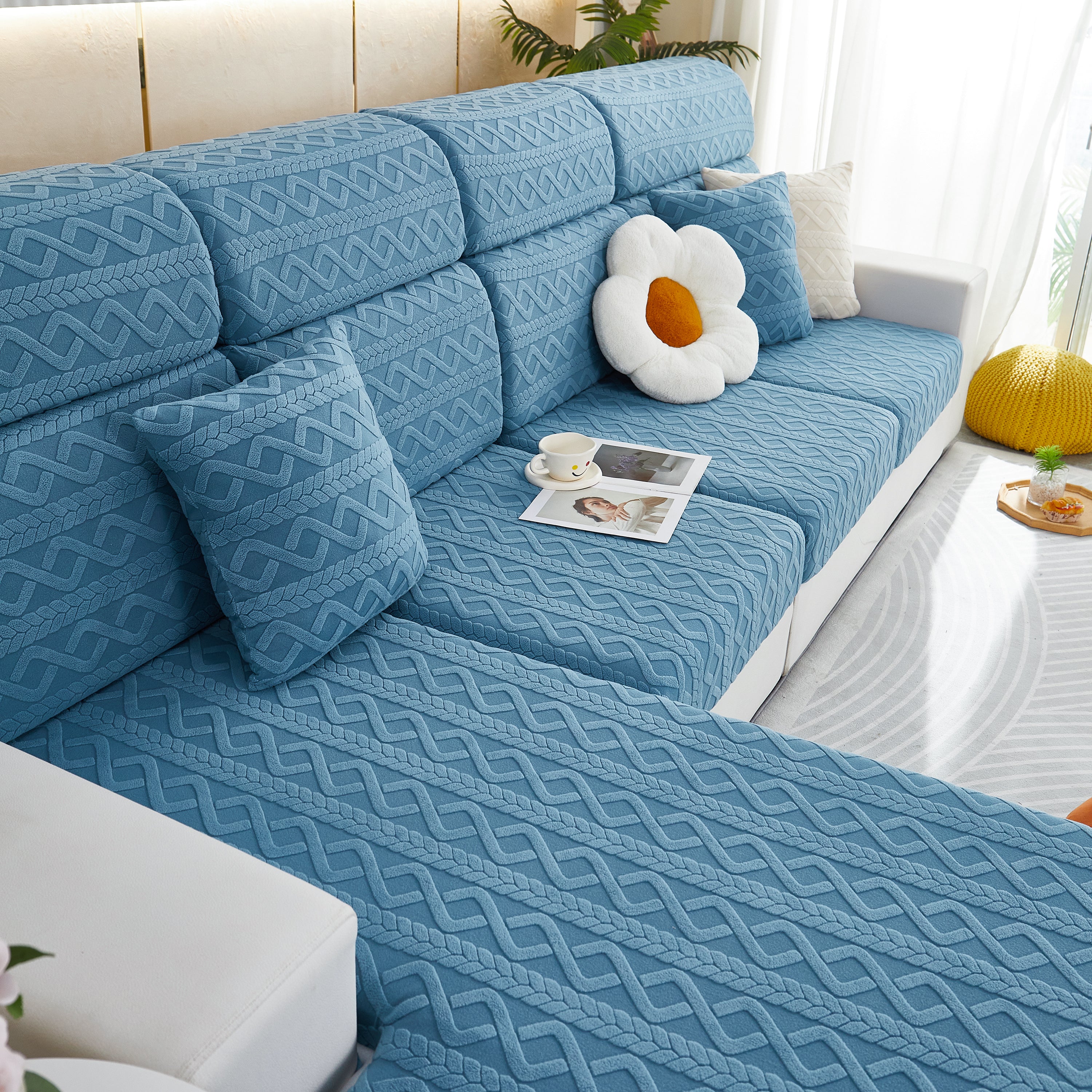 Stretch Couch Seat Cushion Covers, Sofa Slipcover Sofa Cover Soft Flexibility With Elastic Bottom