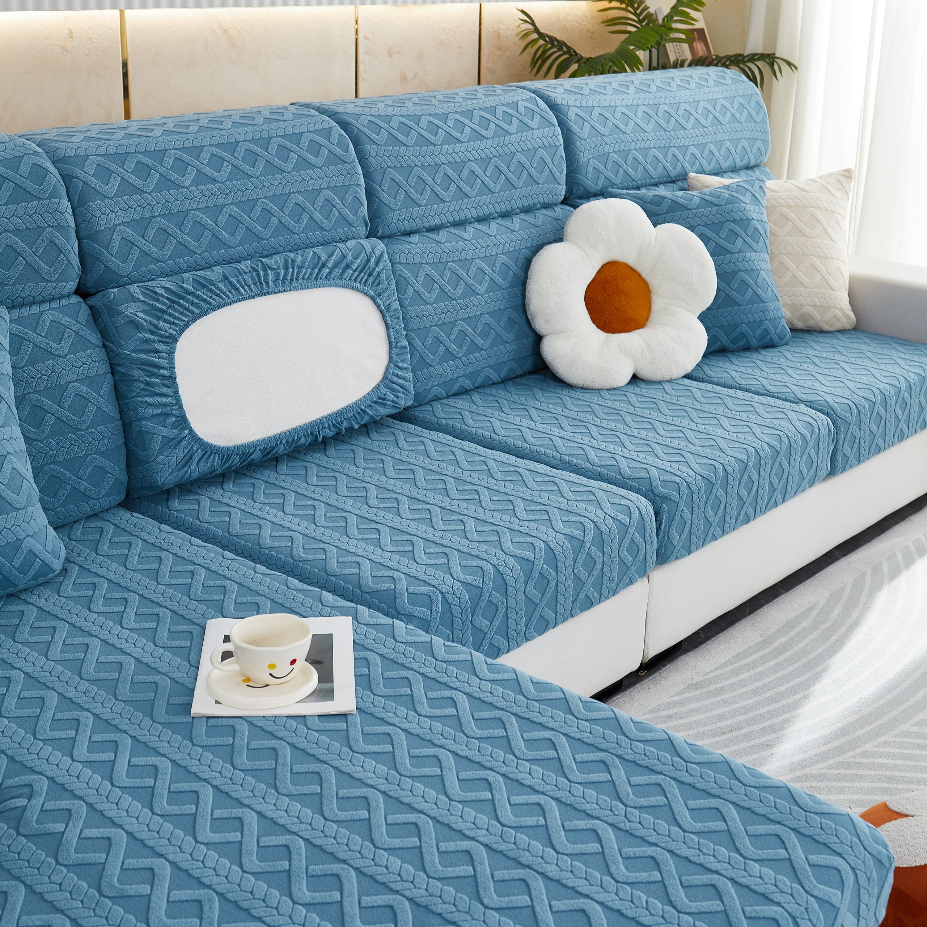 Stretch Couch Seat Cushion Covers, Sofa Slipcover Sofa Cover Soft Flexibility With Elastic Bottom