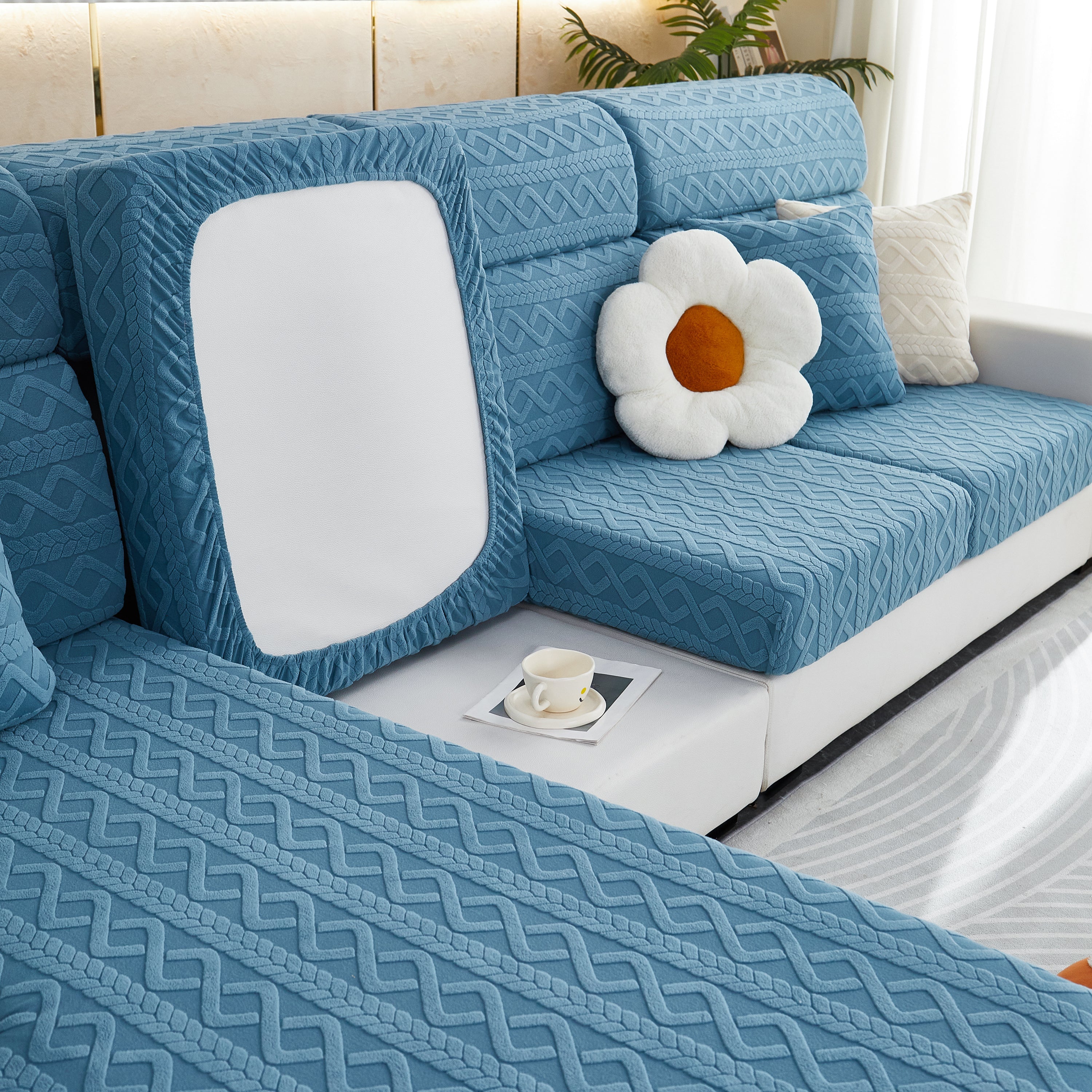 Stretch Couch Seat Cushion Covers, Sofa Slipcover Sofa Cover Soft Flexibility With Elastic Bottom