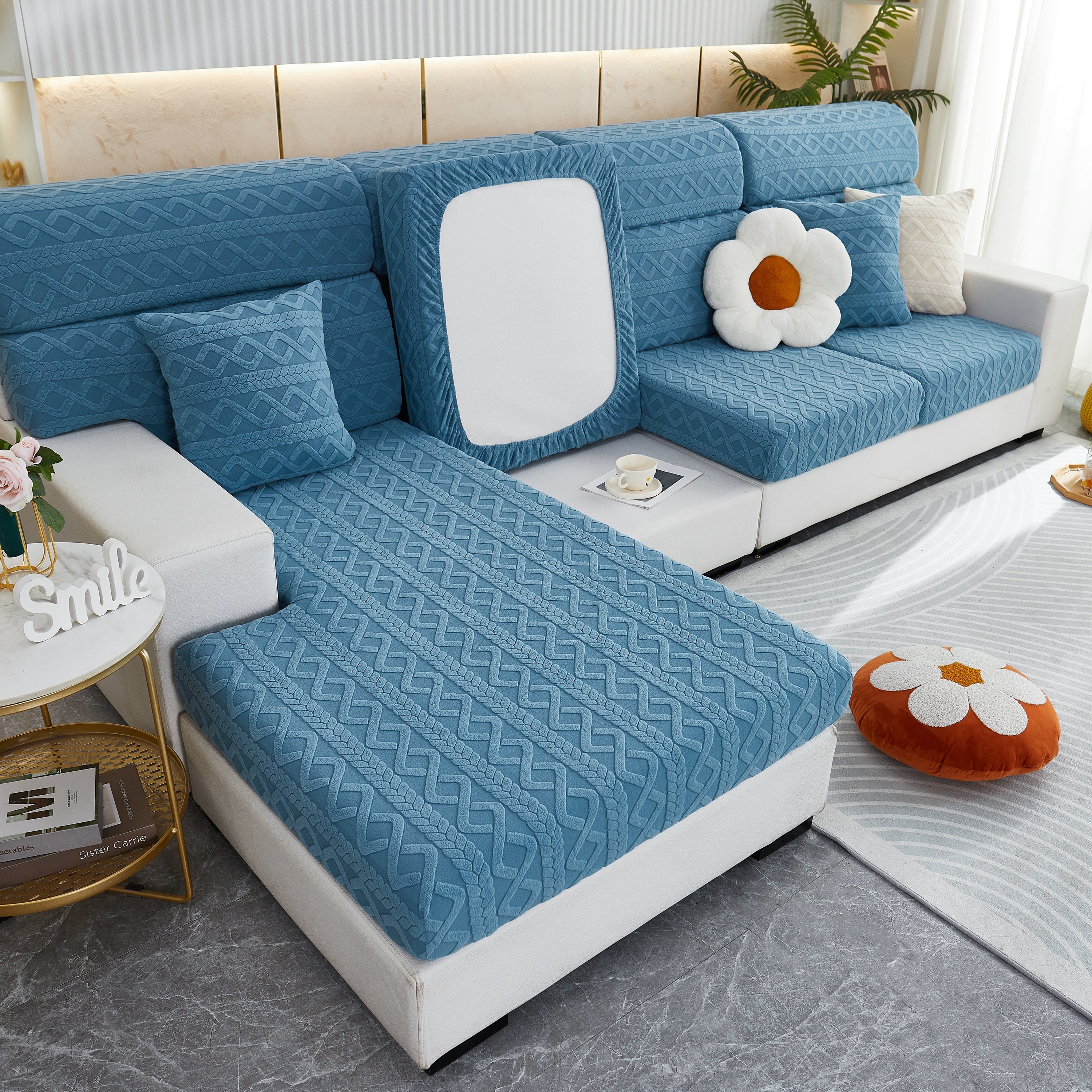 Stretch Couch Seat Cushion Covers, Sofa Slipcover Sofa Cover Soft Flexibility With Elastic Bottom
