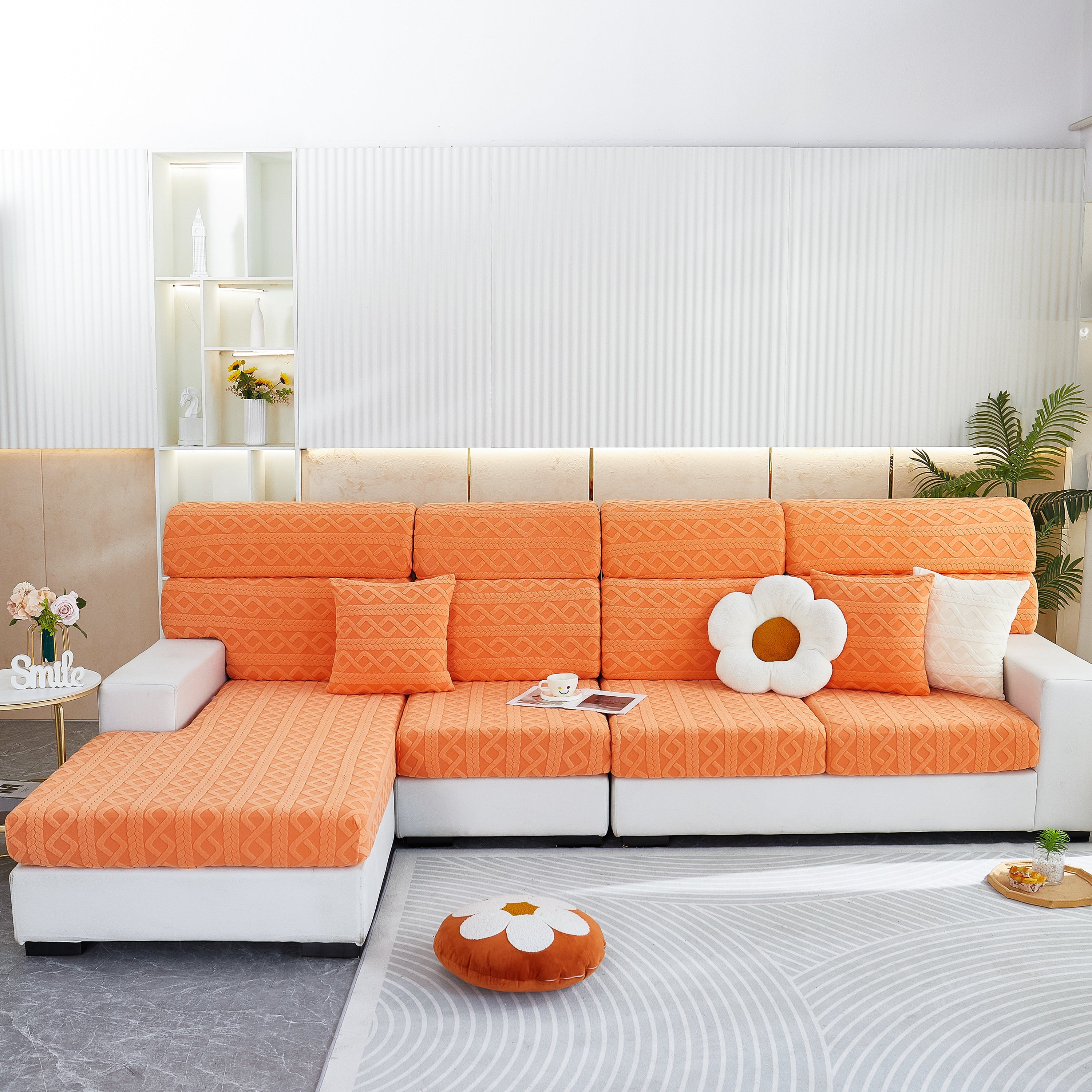 Stretch Couch Seat Cushion Covers, Sofa Slipcover Sofa Cover Soft Flexibility With Elastic Bottom