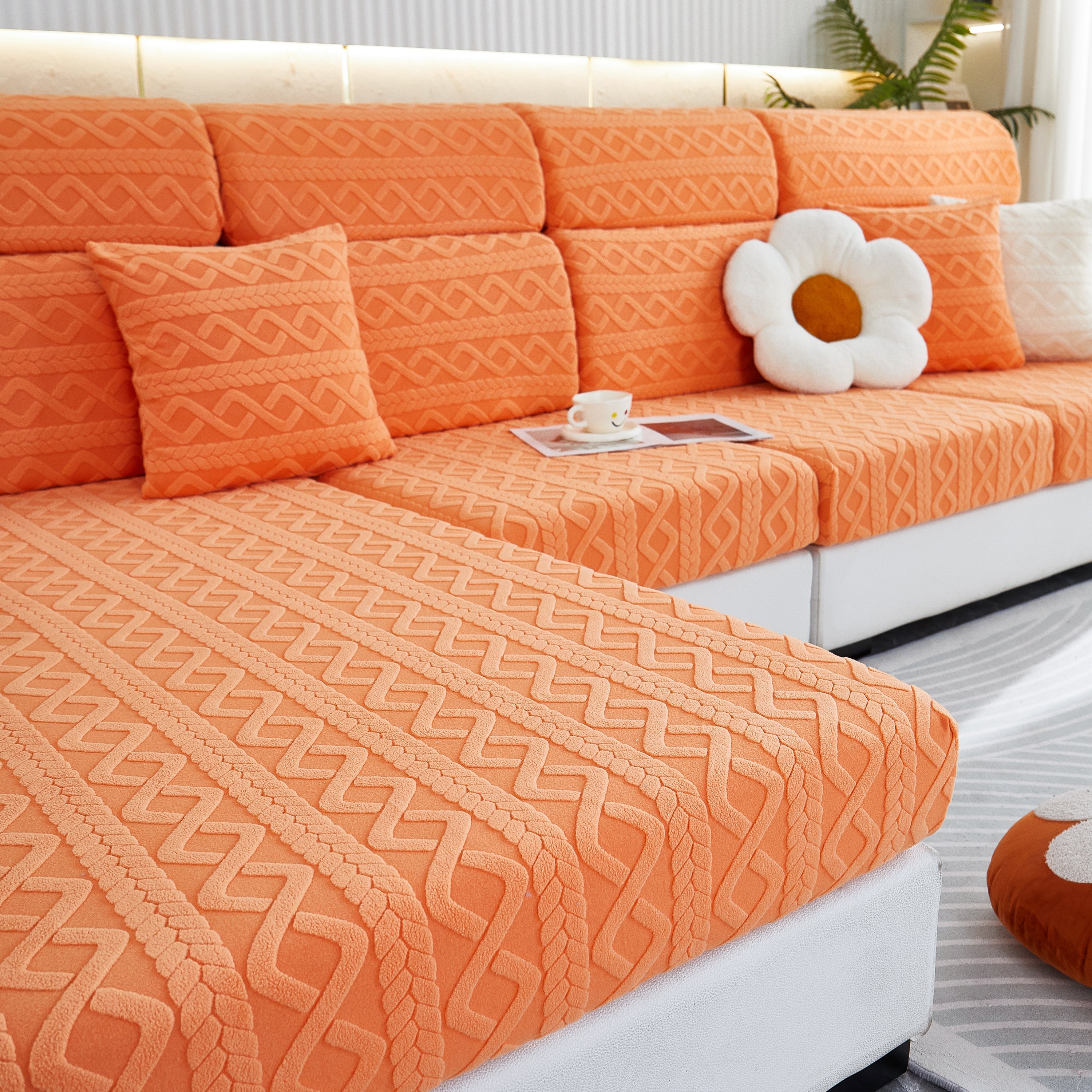 Stretch Couch Seat Cushion Covers, Sofa Slipcover Sofa Cover Soft Flexibility With Elastic Bottom
