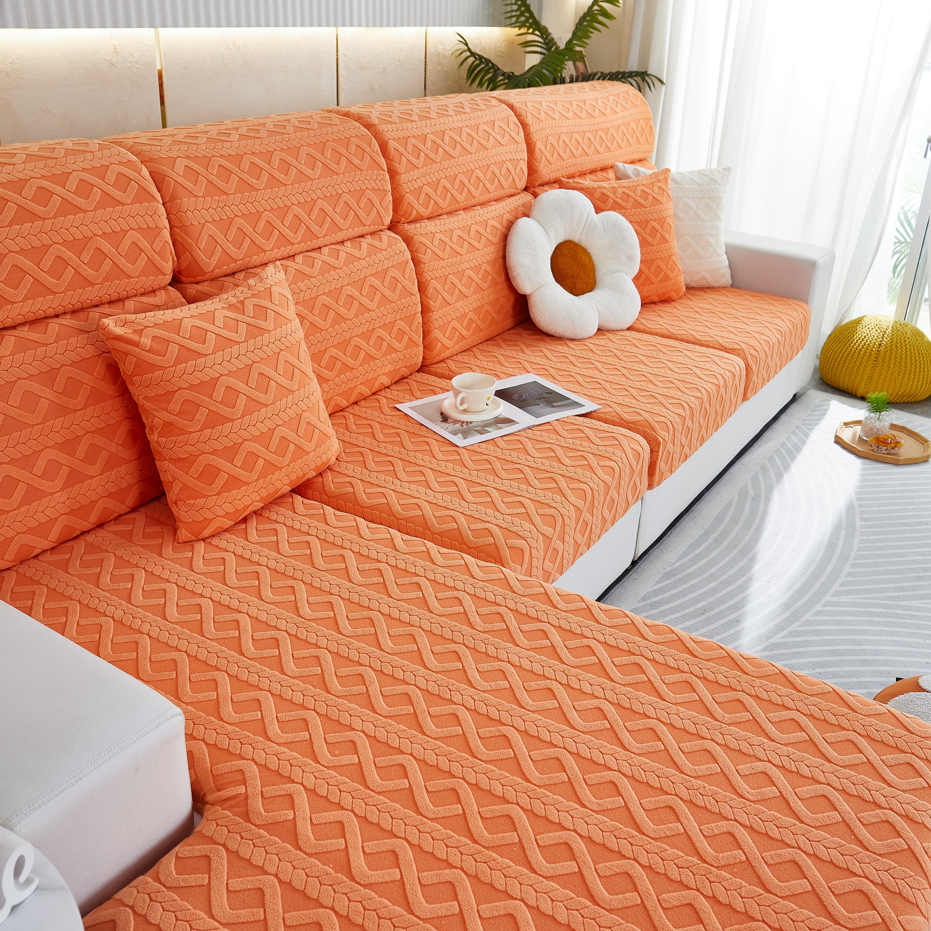 Stretch Couch Seat Cushion Covers, Sofa Slipcover Sofa Cover Soft Flexibility With Elastic Bottom