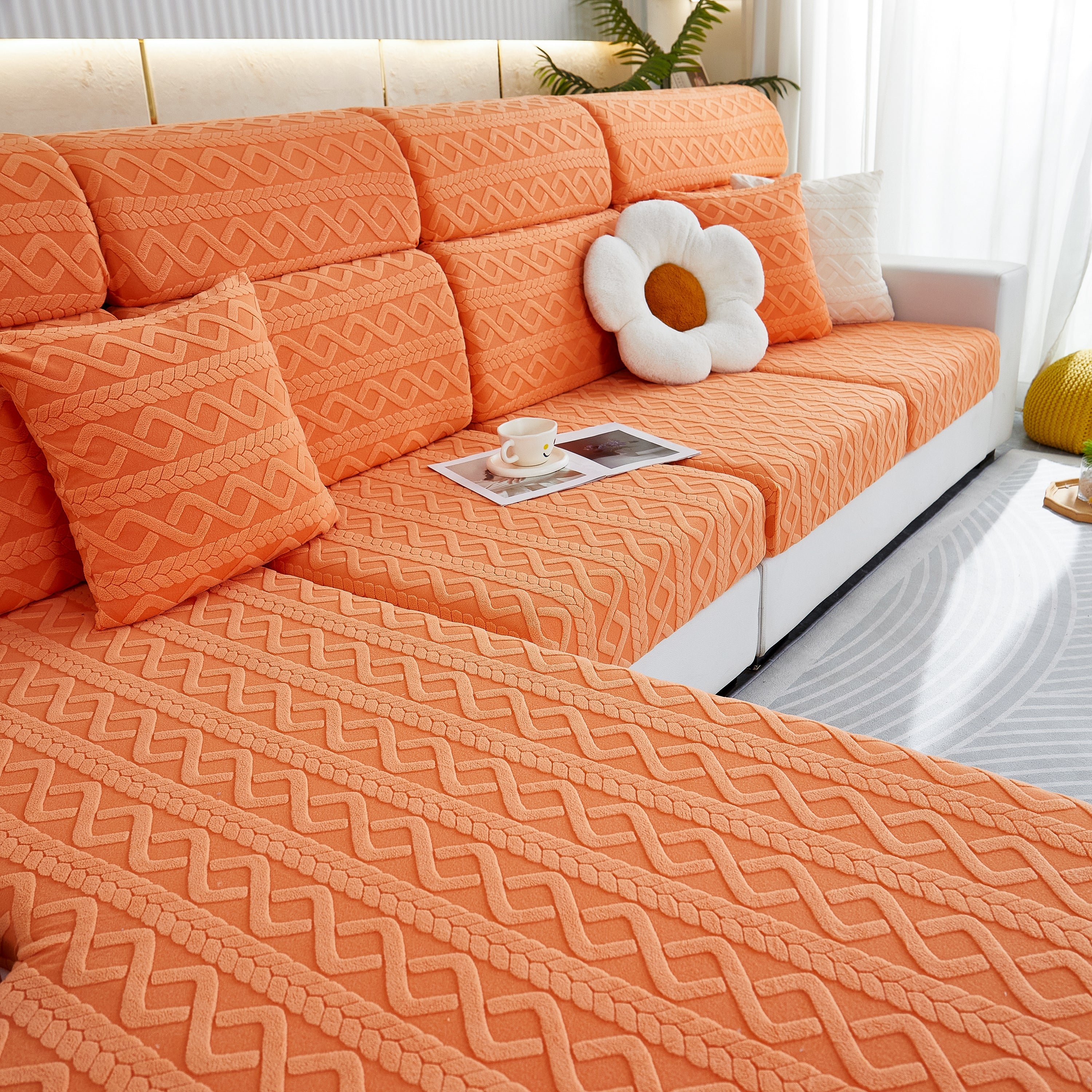 Stretch Couch Seat Cushion Covers, Sofa Slipcover Sofa Cover Soft Flexibility With Elastic Bottom