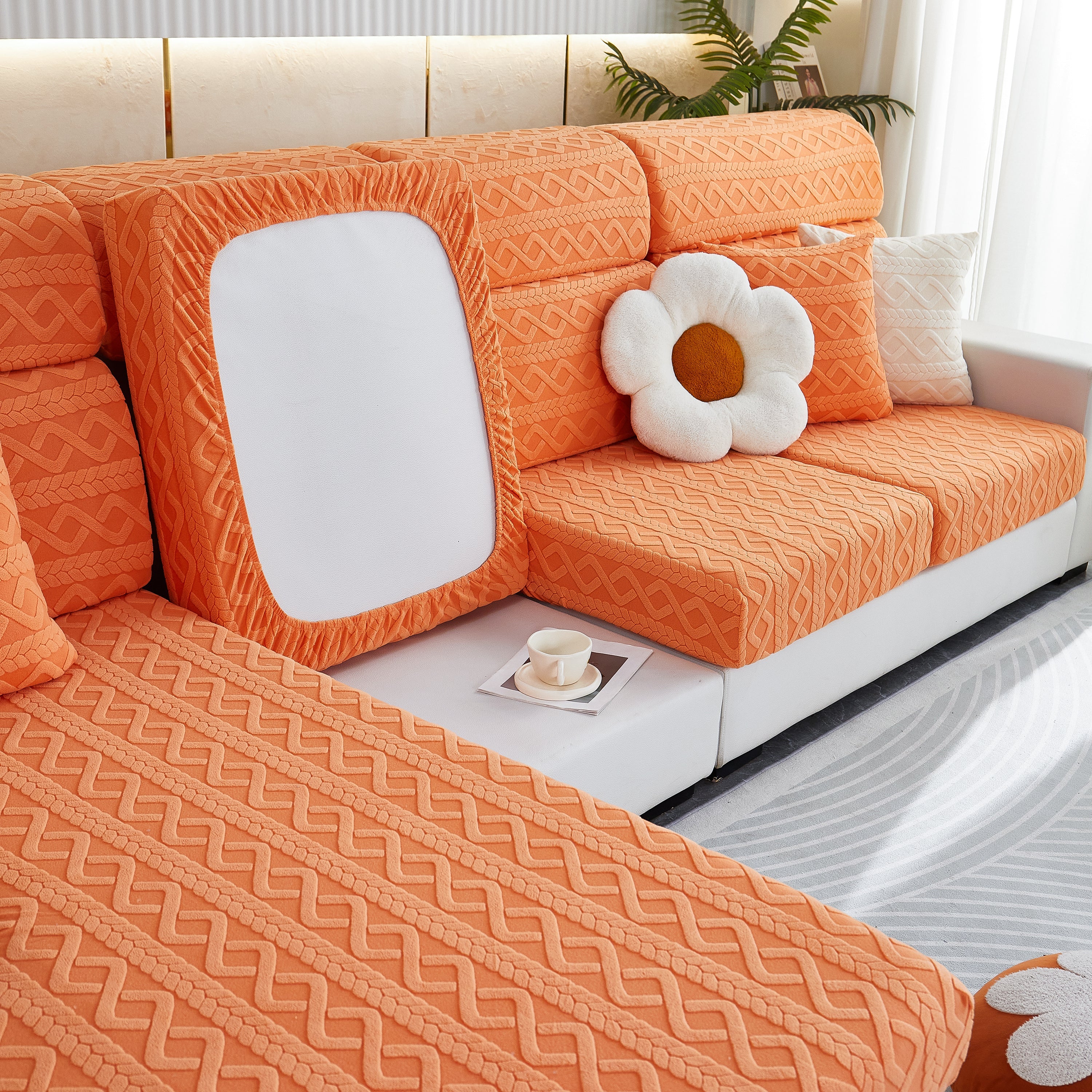 Stretch Couch Seat Cushion Covers, Sofa Slipcover Sofa Cover Soft Flexibility With Elastic Bottom