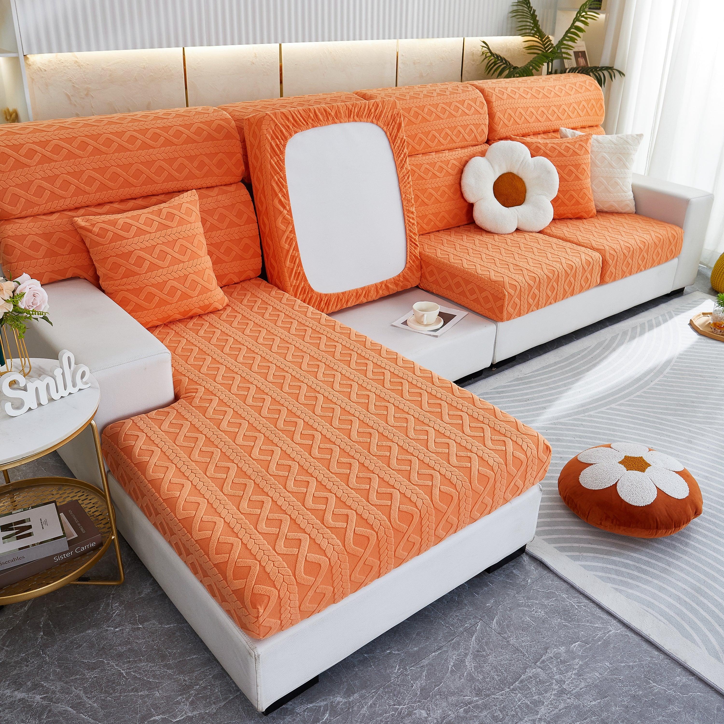 Stretch Couch Seat Cushion Covers, Sofa Slipcover Sofa Cover Soft Flexibility With Elastic Bottom