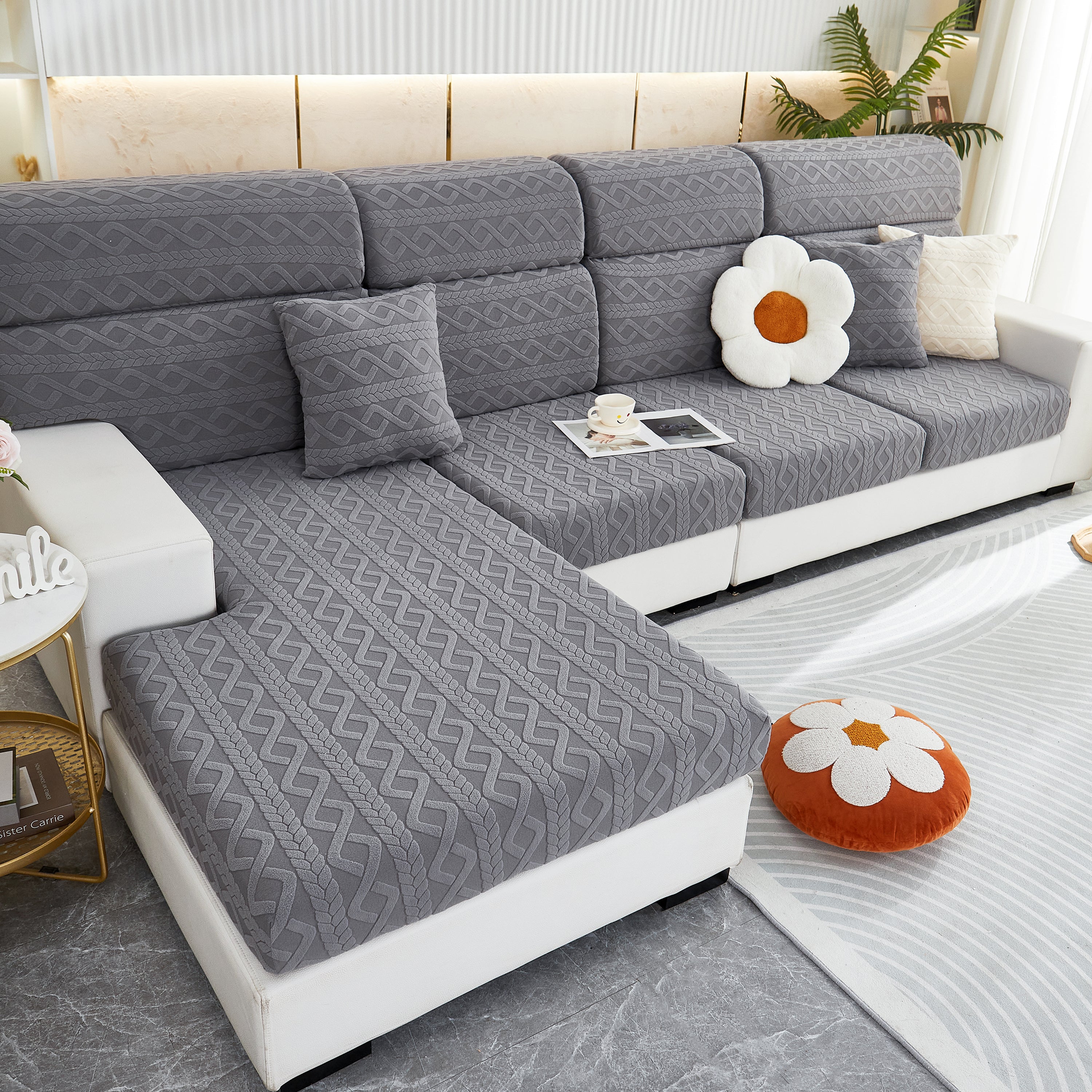 Stretch Couch Seat Cushion Covers, Sofa Slipcover Sofa Cover Soft Flexibility With Elastic Bottom
