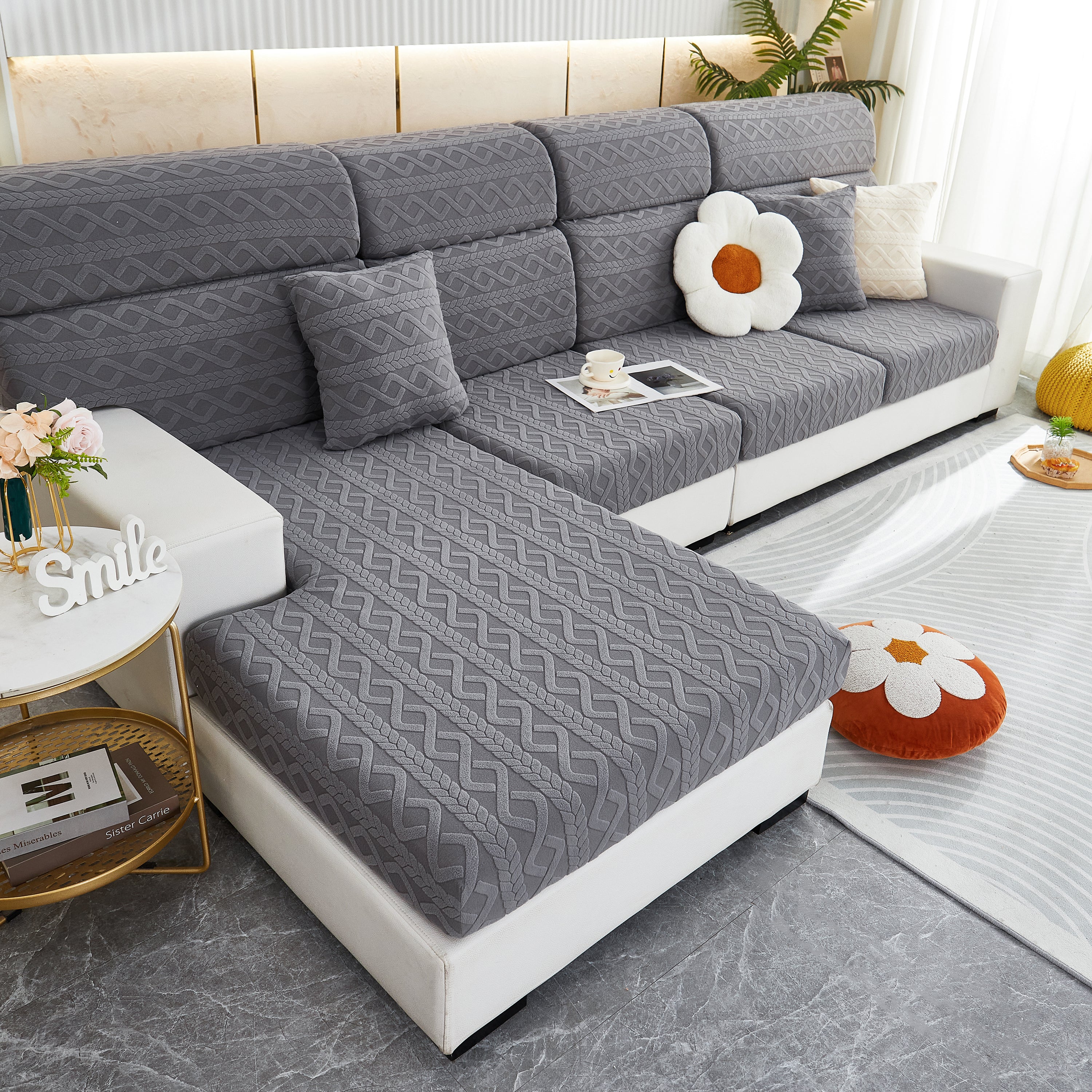 Stretch Couch Seat Cushion Covers, Sofa Slipcover Sofa Cover Soft Flexibility With Elastic Bottom