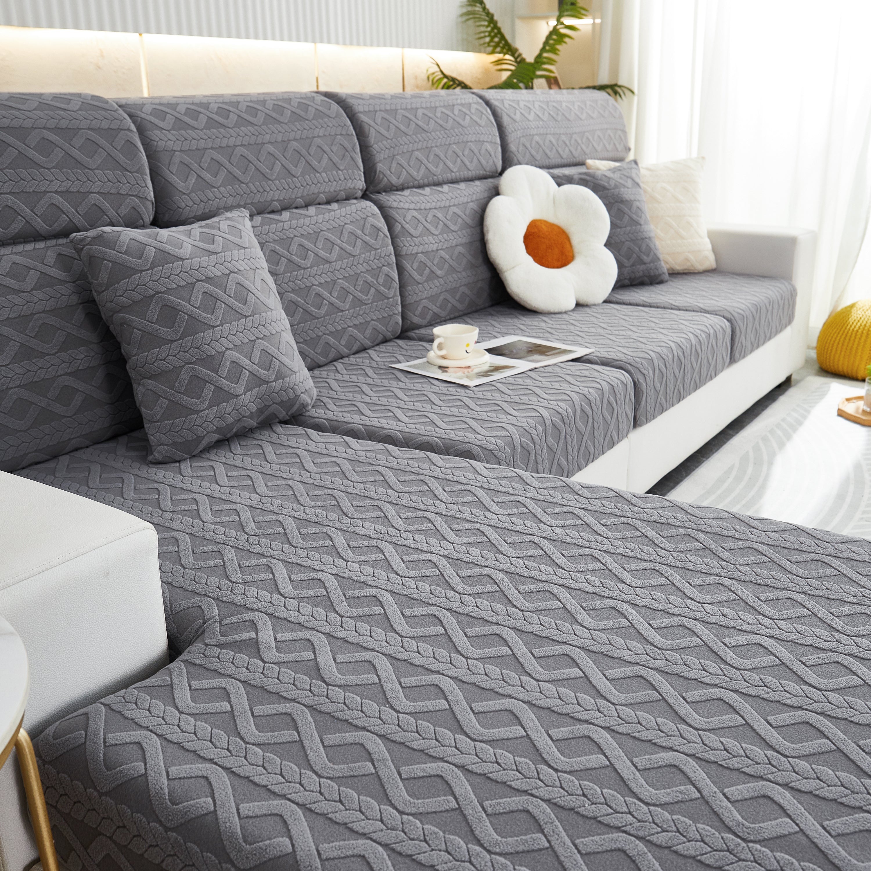 Stretch Couch Seat Cushion Covers, Sofa Slipcover Sofa Cover Soft Flexibility With Elastic Bottom