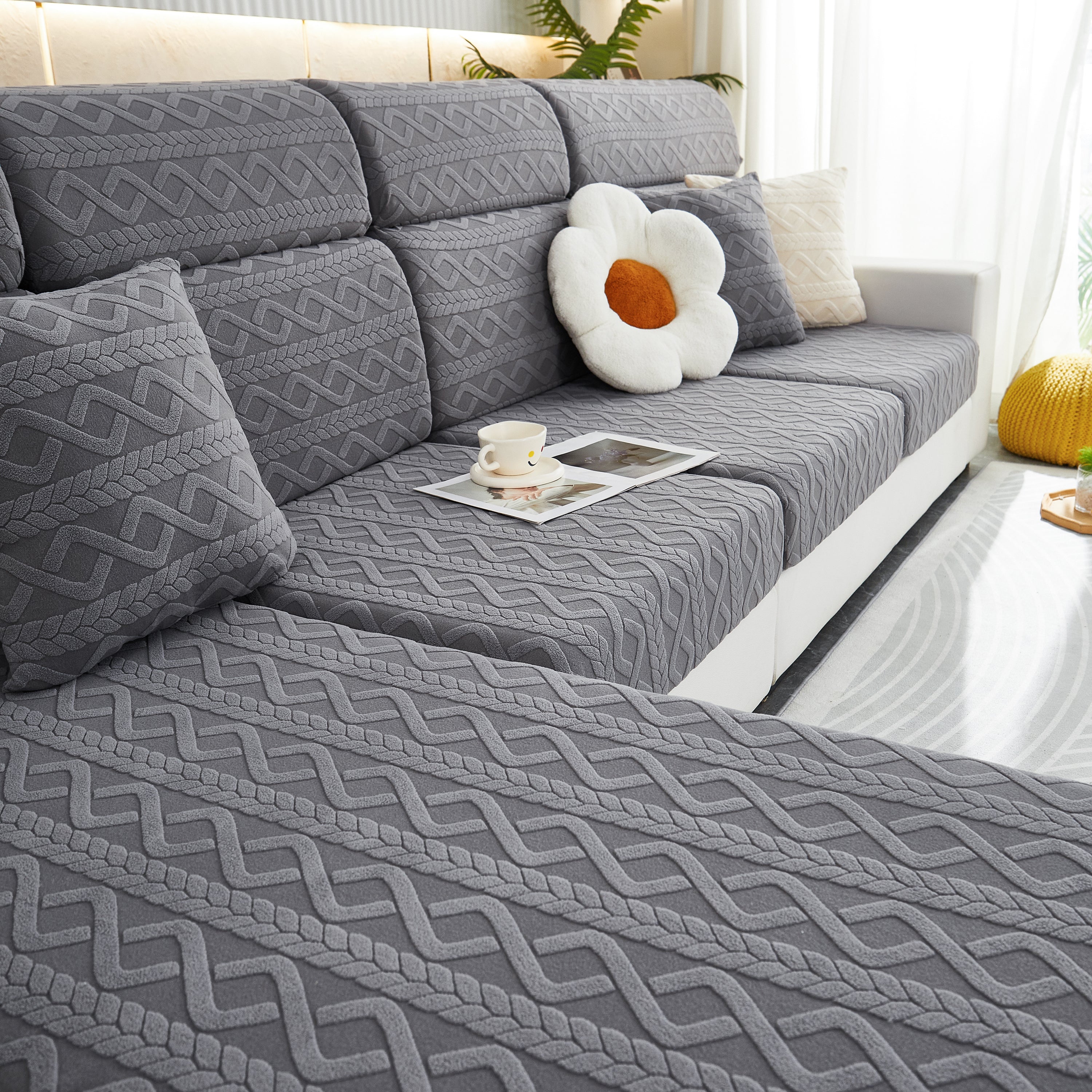 Stretch Couch Seat Cushion Covers, Sofa Slipcover Sofa Cover Soft Flexibility With Elastic Bottom