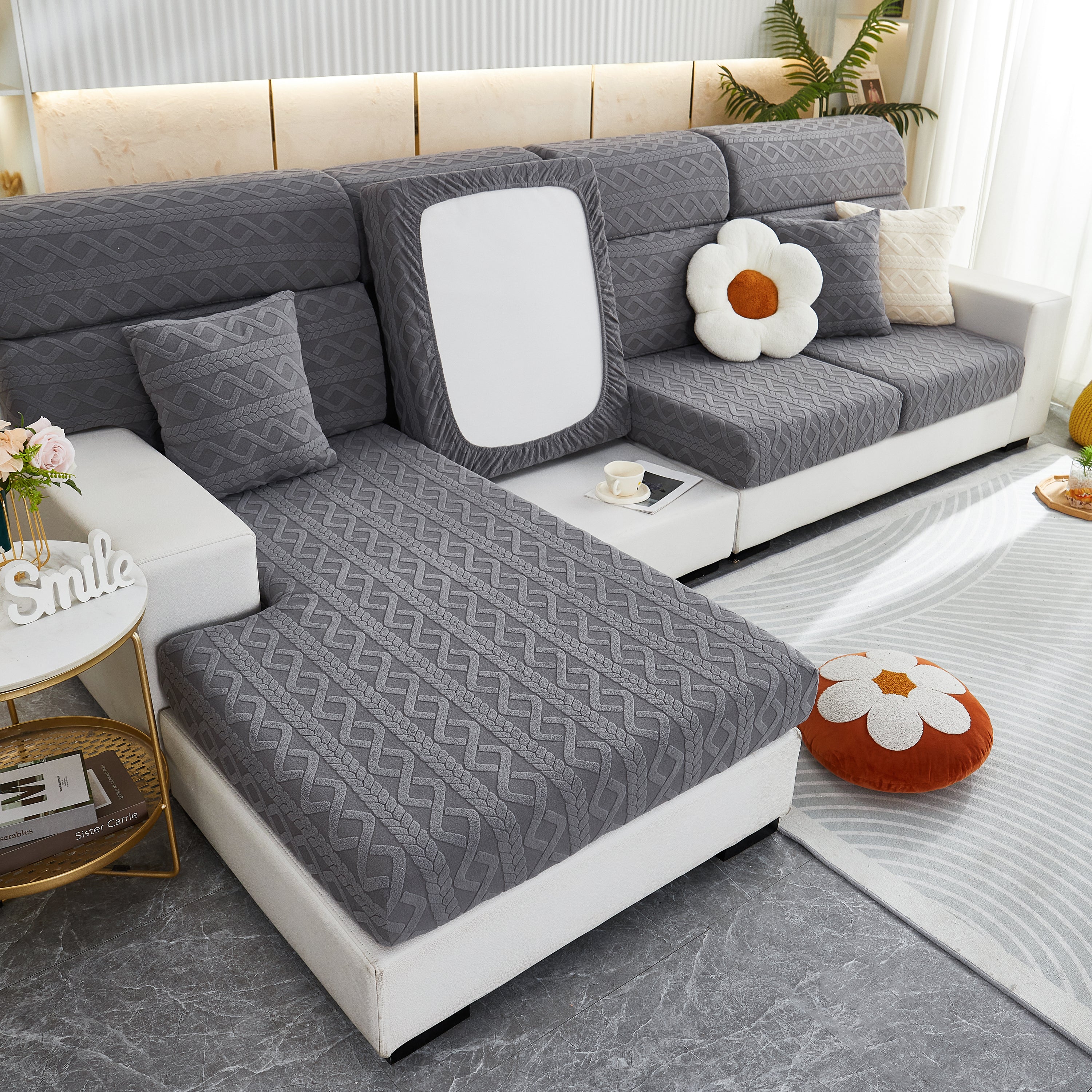 Stretch Couch Seat Cushion Covers, Sofa Slipcover Sofa Cover Soft Flexibility With Elastic Bottom
