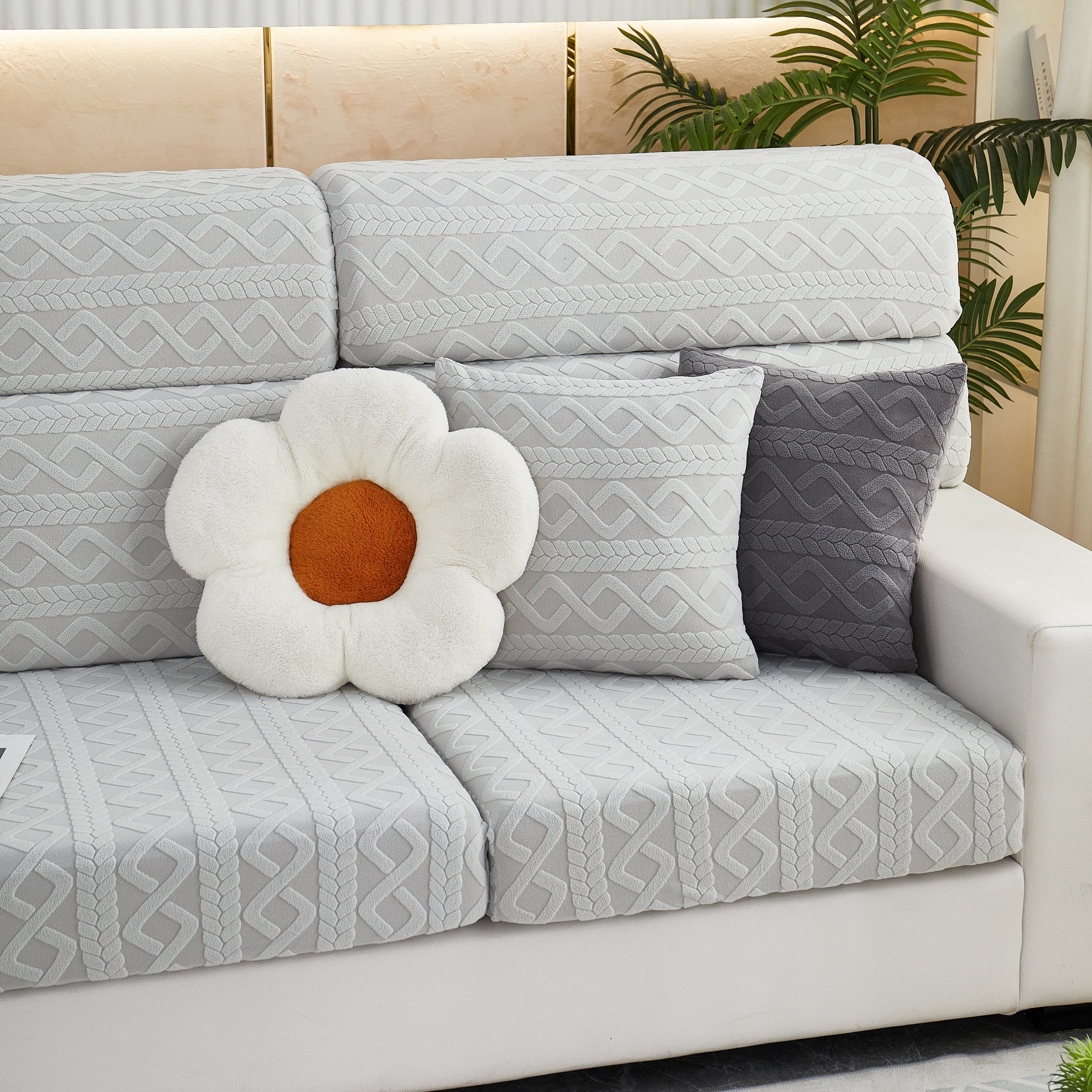 Stretch Couch Seat Cushion Covers, Sofa Slipcover Sofa Cover Soft Flexibility With Elastic Bottom