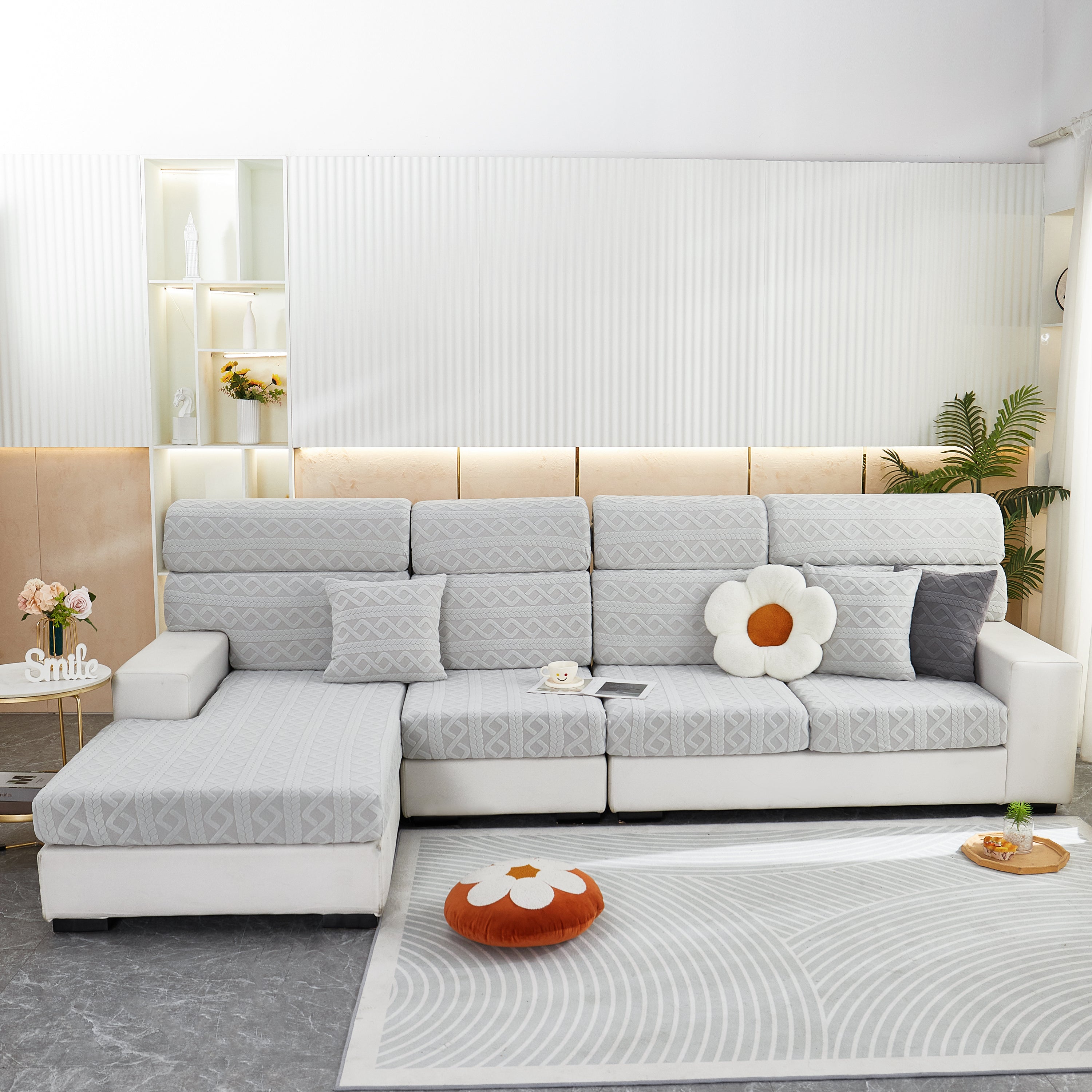 Stretch Couch Seat Cushion Covers, Sofa Slipcover Sofa Cover Soft Flexibility With Elastic Bottom
