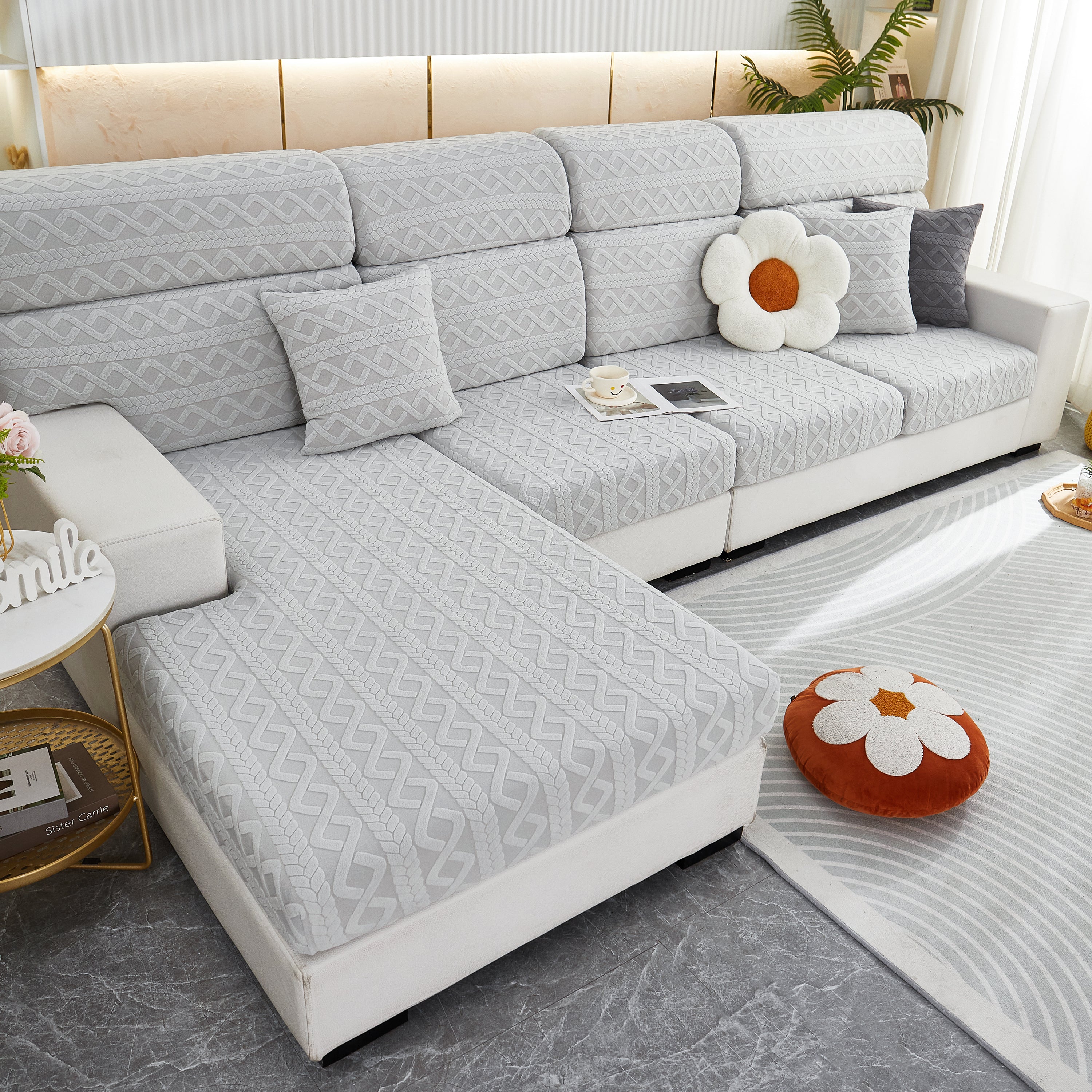 Stretch Couch Seat Cushion Covers, Sofa Slipcover Sofa Cover Soft Flexibility With Elastic Bottom